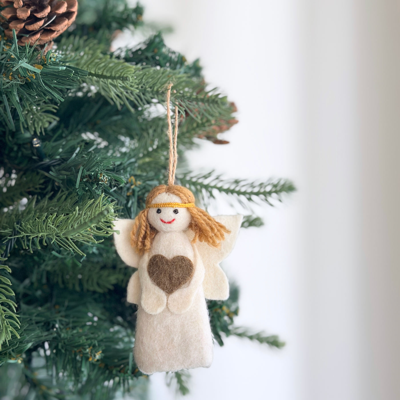 Felt mini Angel Christmas Ornament - Chickadees Wooden Toys