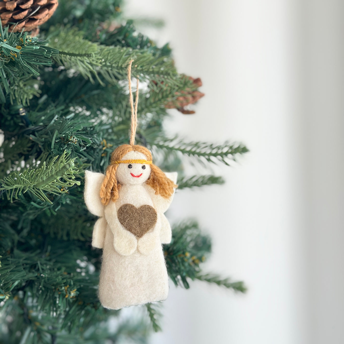 Felt mini Angel Christmas Ornament - Chickadees Wooden Toys