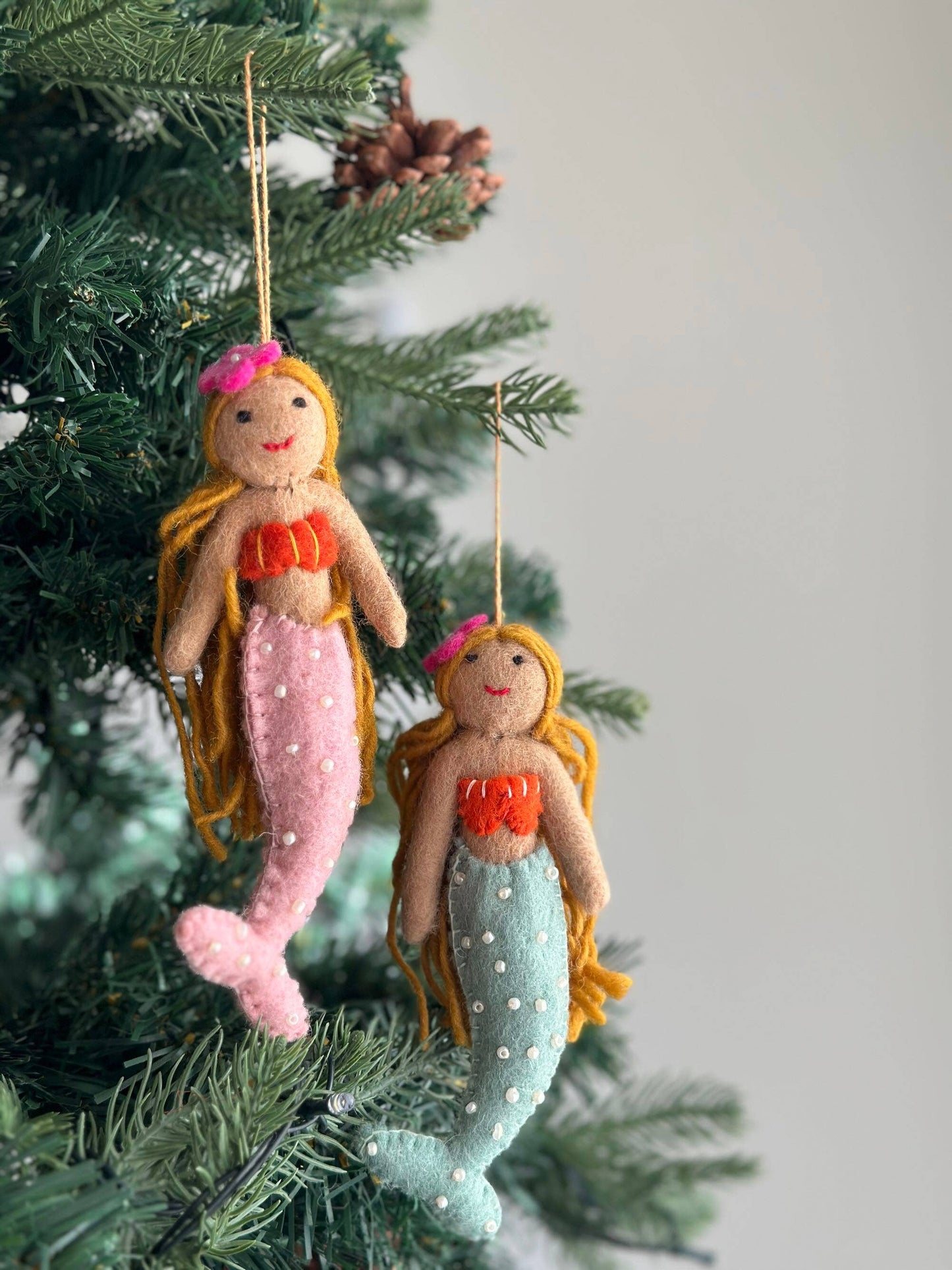 Felt Ornament - Assorted Mermaid - Chickadees Wooden Toys