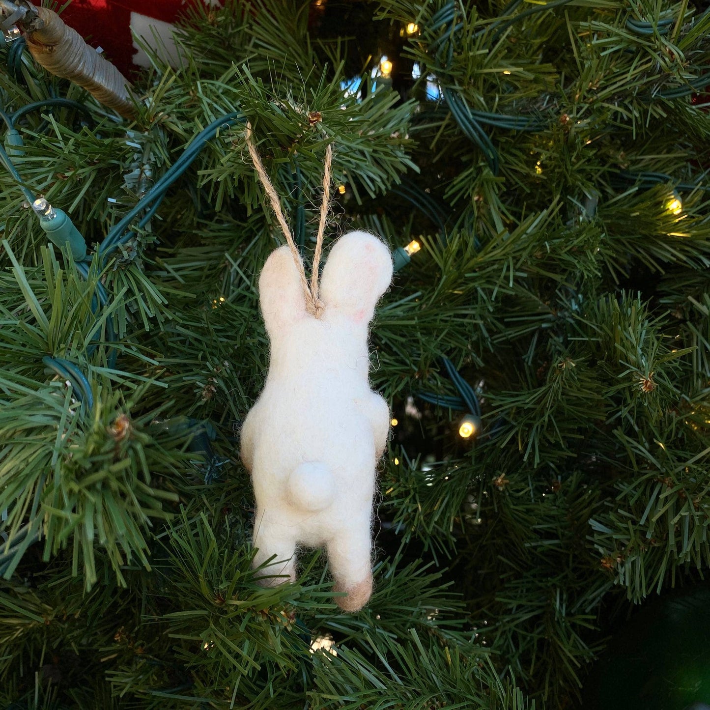 Felt Ornament - Bunny Holding A Heart - Chickadees Wooden Toys