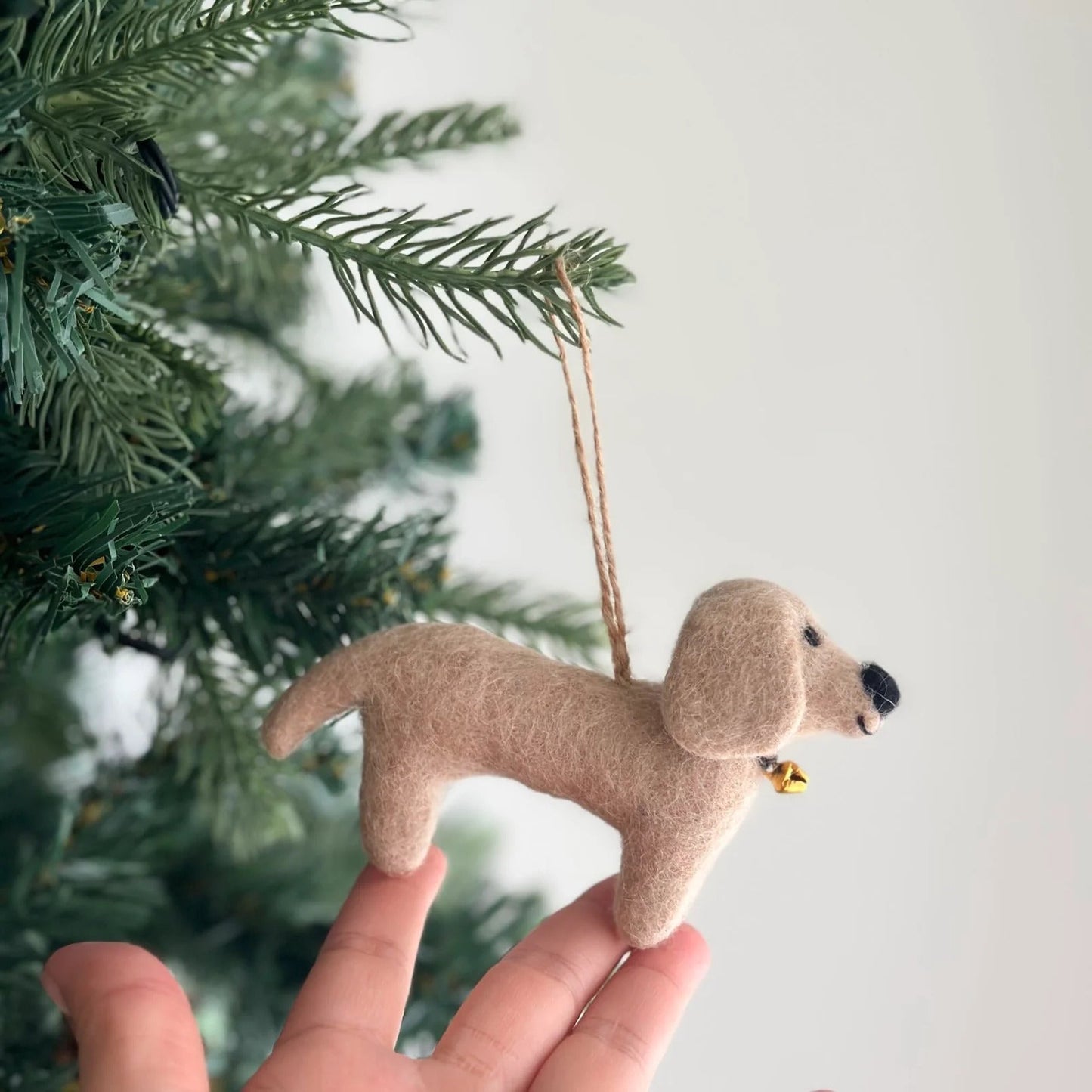 Felt Ornament - Dachshund Dogs - Chickadees Wooden Toys
