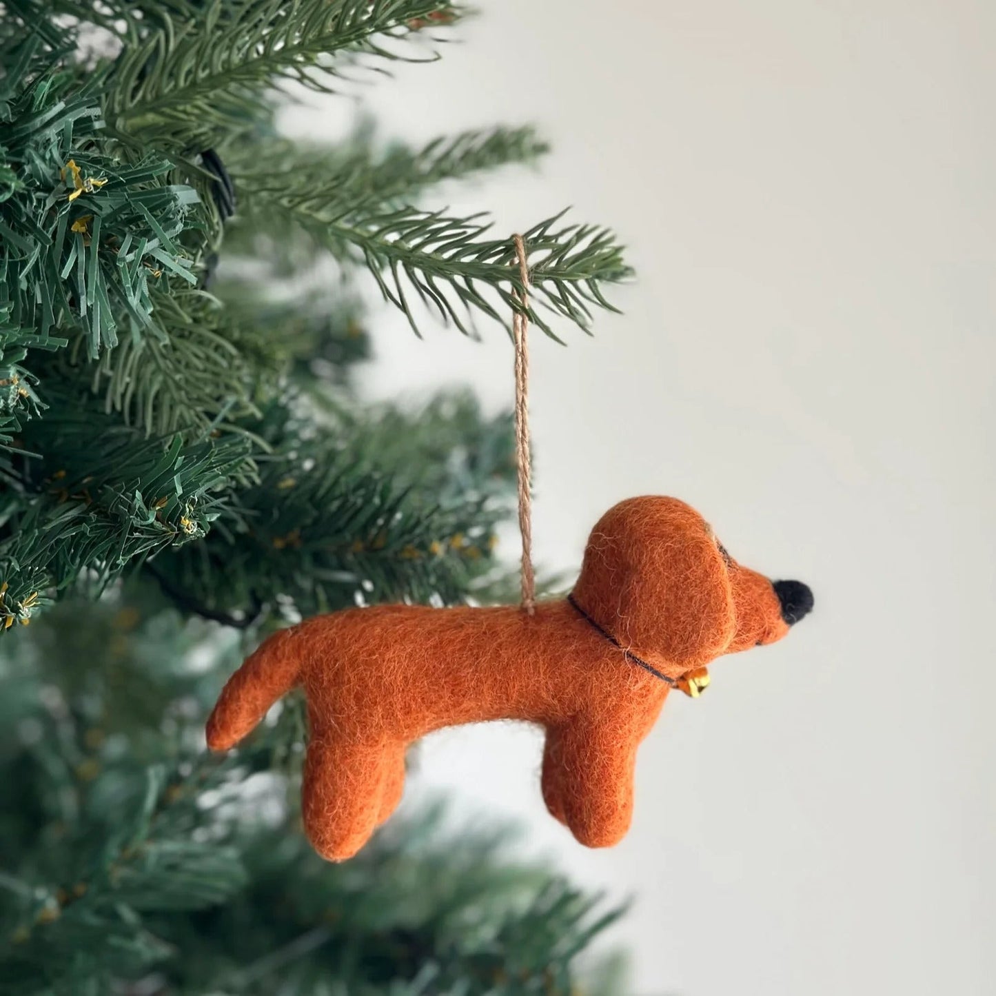 Felt Ornament - Dachshund Dogs - Chickadees Wooden Toys