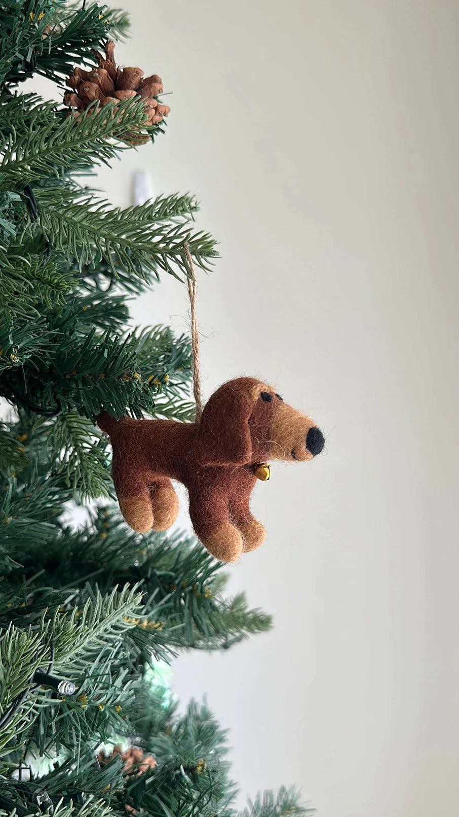 Felt Ornament - Dachshund Dogs - Chickadees Wooden Toys