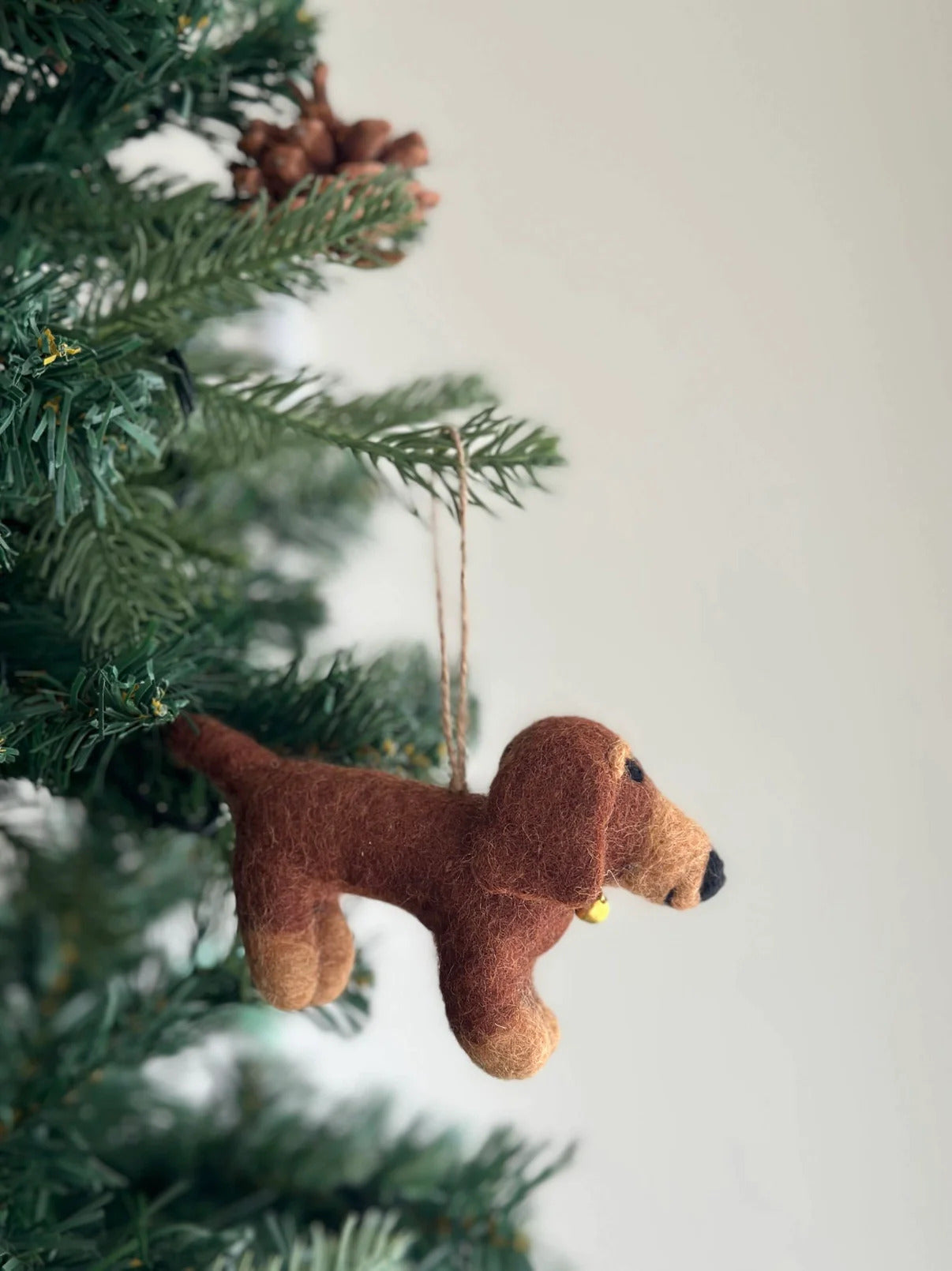 Felt Ornament - Dachshund Dogs - Chickadees Wooden Toys