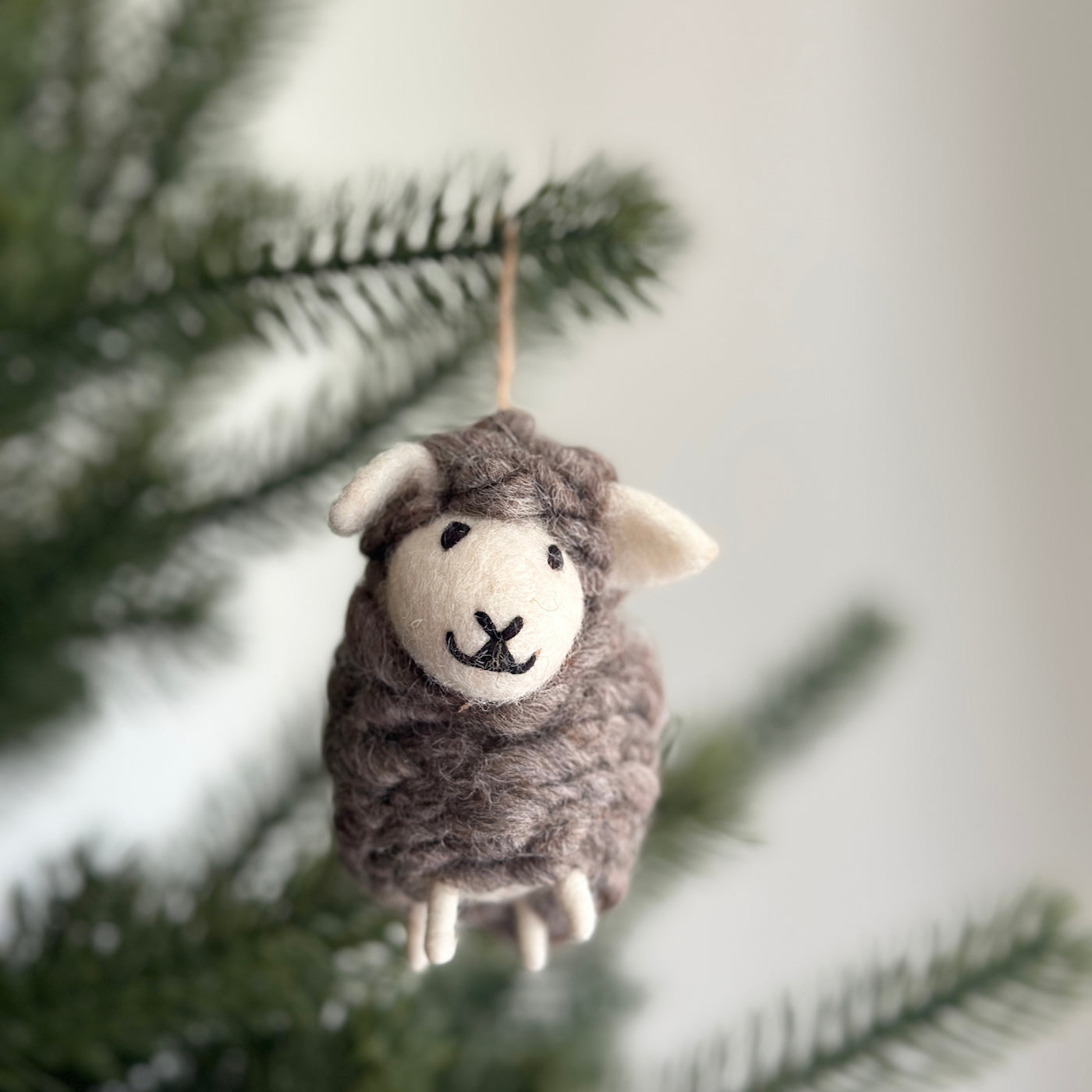 Felt Ornament - Fluffy Sheep - Chickadees Wooden Toys