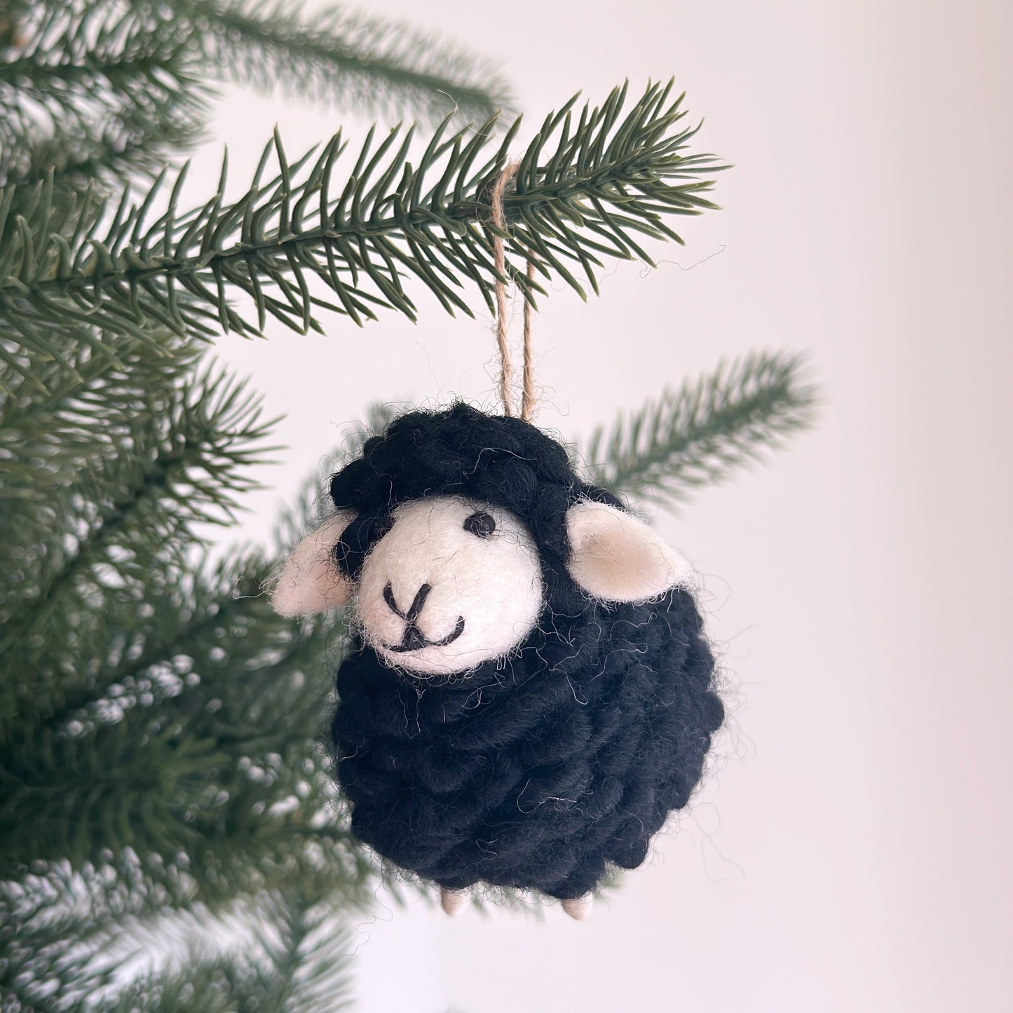 Felt Ornament - Fluffy Sheep - Chickadees Wooden Toys