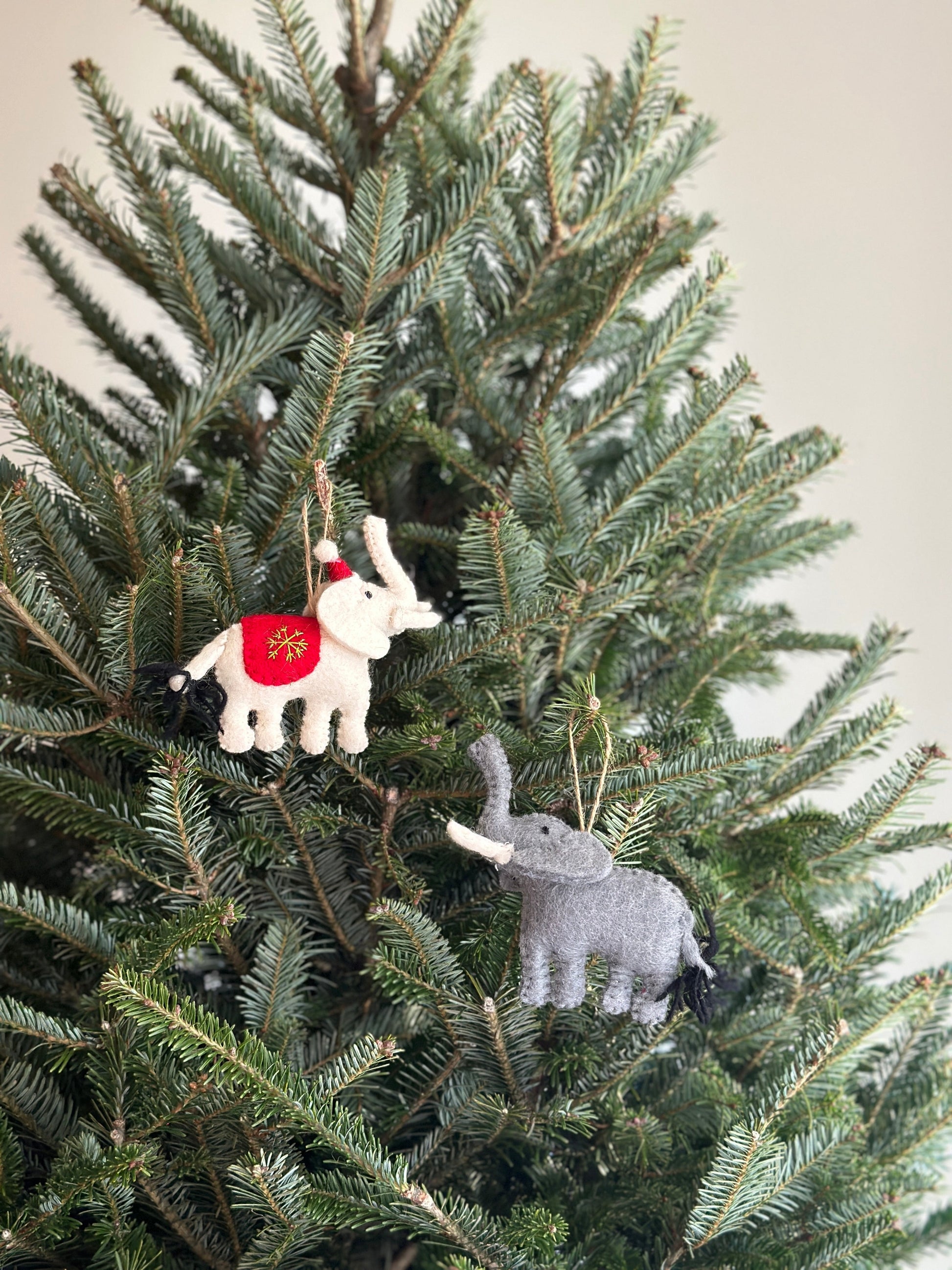 Felt Ornament - Gray Elephant - Chickadees Wooden Toys