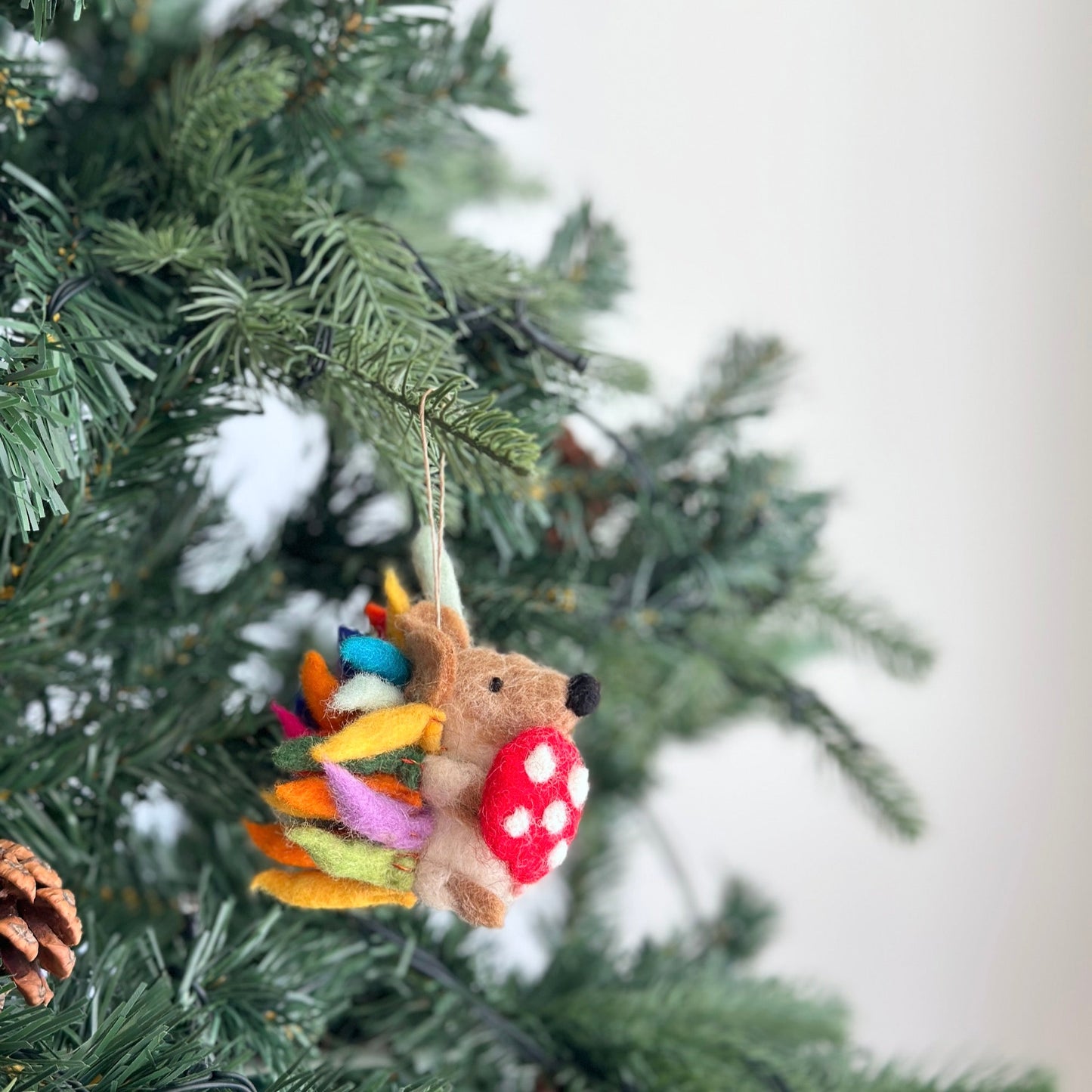 Felt Ornament - Hedgehog - Chickadees Wooden Toys