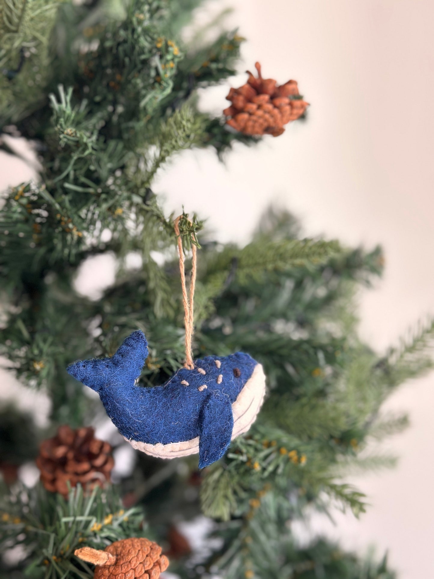 Felt Ornament - Humpback Whale - Chickadees Wooden Toys