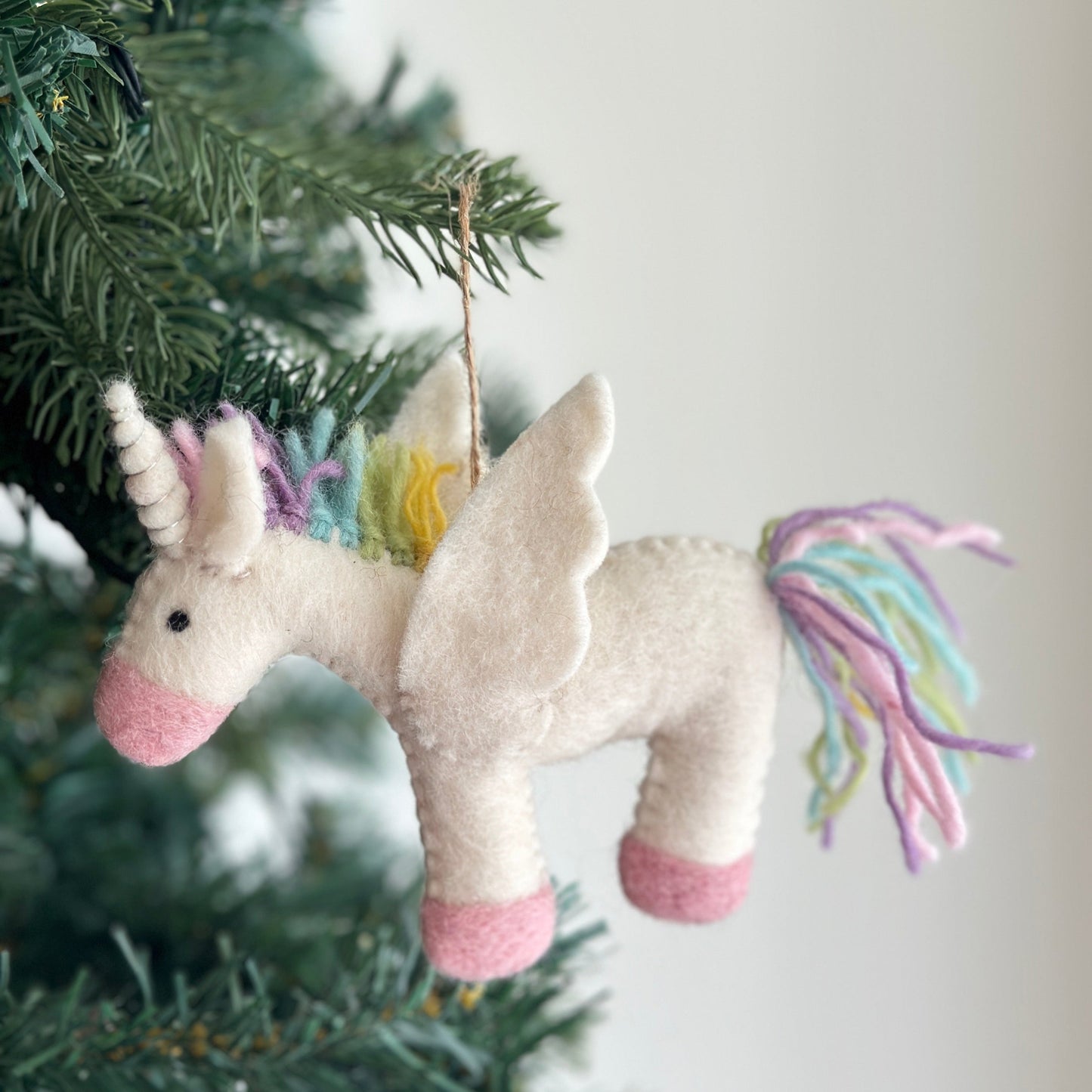 Felt Ornament - Pastel Unicorn - Chickadees Wooden Toys