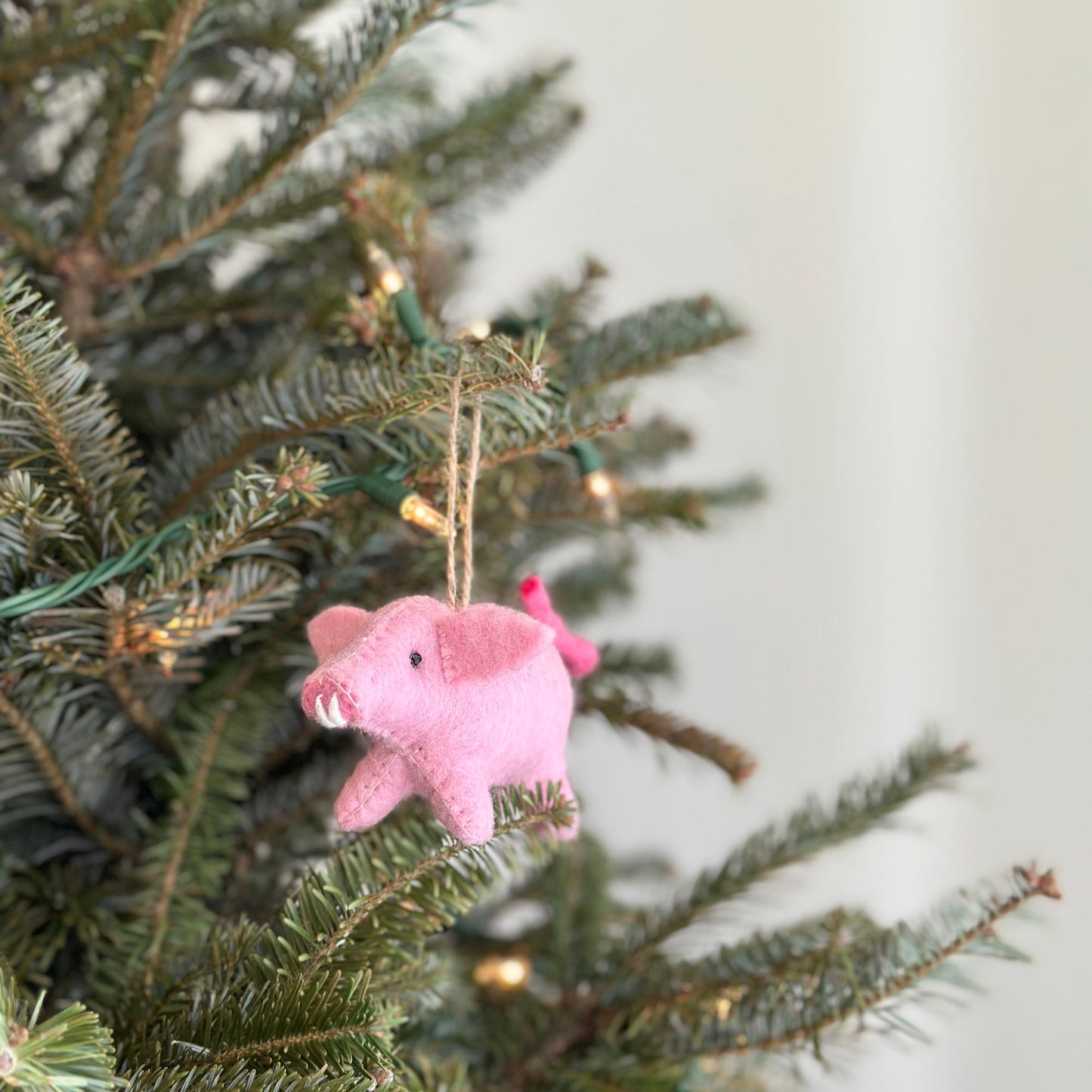 Felt Ornament - Pig - Chickadees Wooden Toys