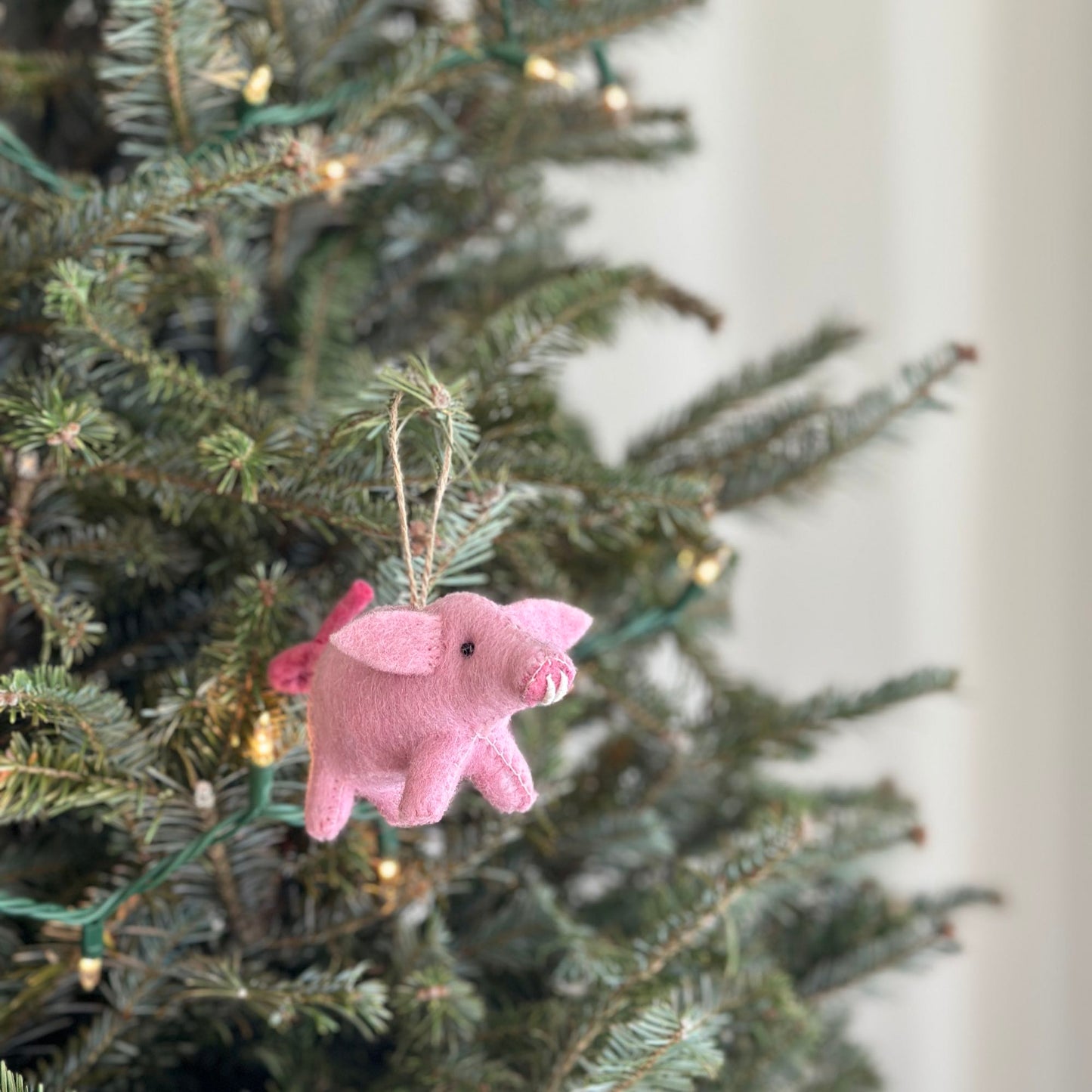 Felt Ornament - Pig - Chickadees Wooden Toys