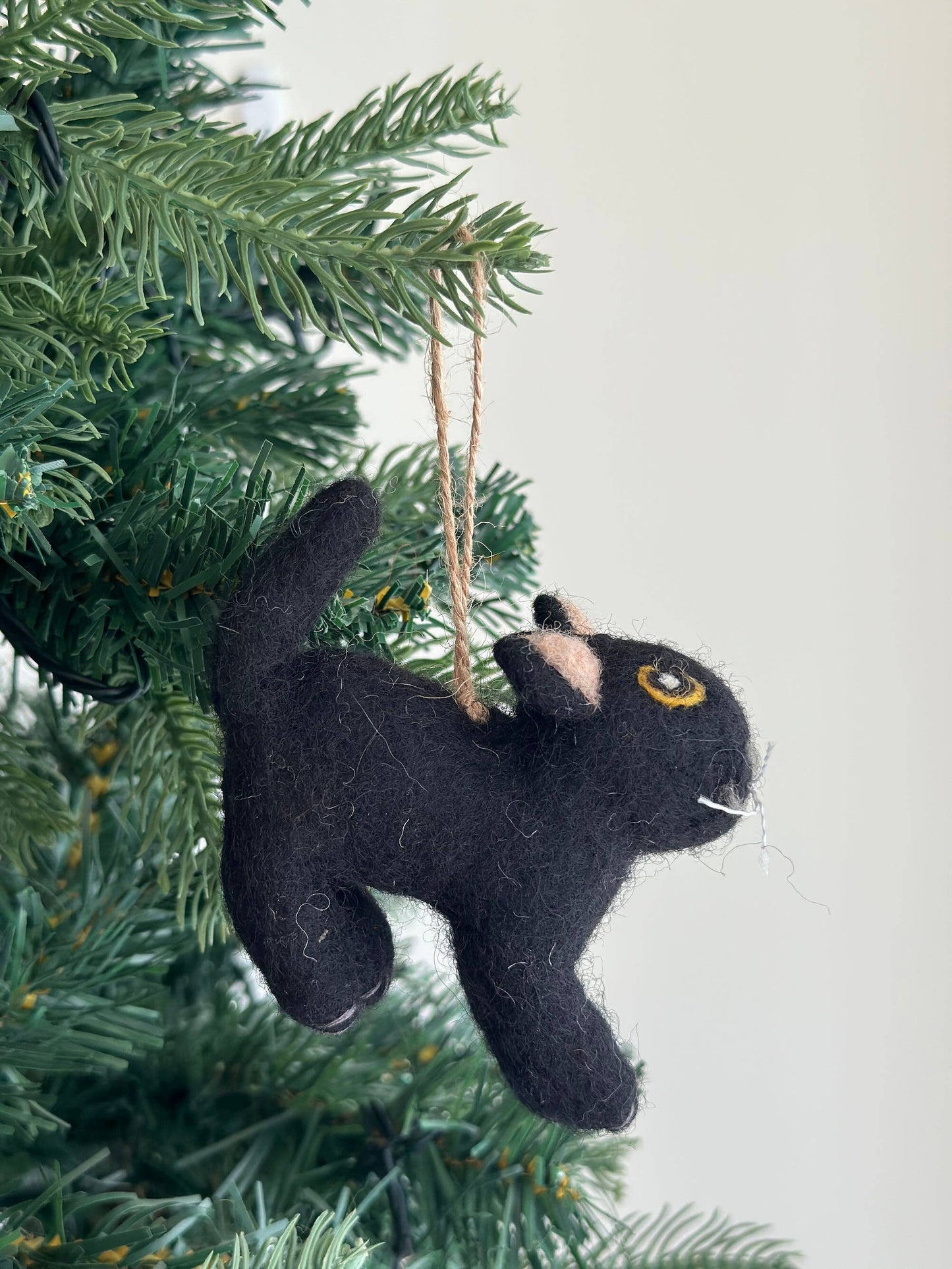Felt Ornament - Playful Cat - Chickadees Wooden Toys
