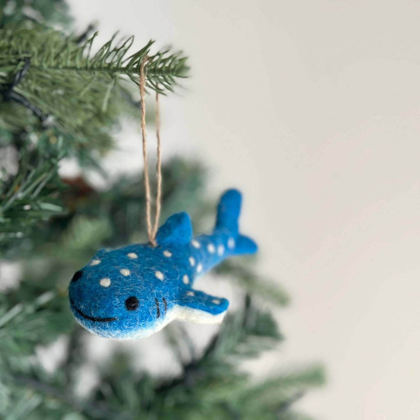 Felt Ornament - Smiley Whale Shark - Chickadees Wooden Toys