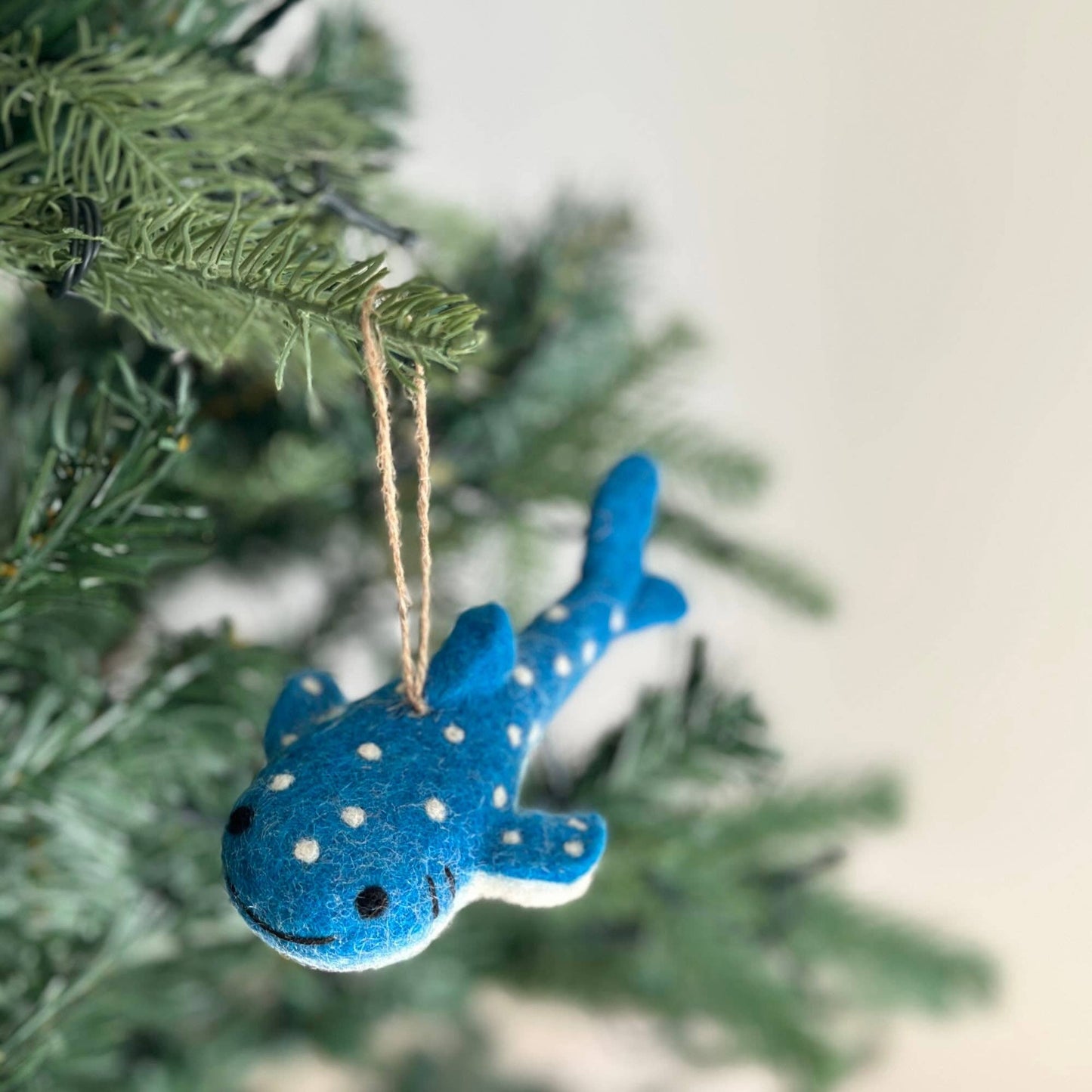 Felt Ornament - Smiley Whale Shark - Chickadees Wooden Toys