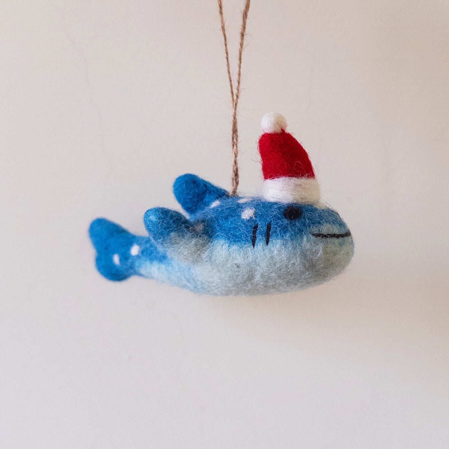 Felt Ornament - Smiley Whale Shark - Chickadees Wooden Toys