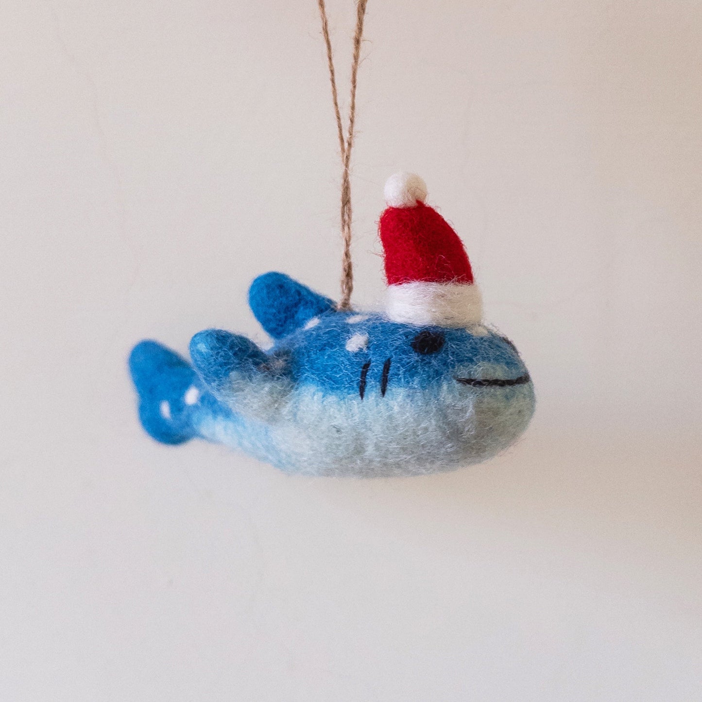 Felt Ornament - Smiley Whale Shark - Chickadees Wooden Toys