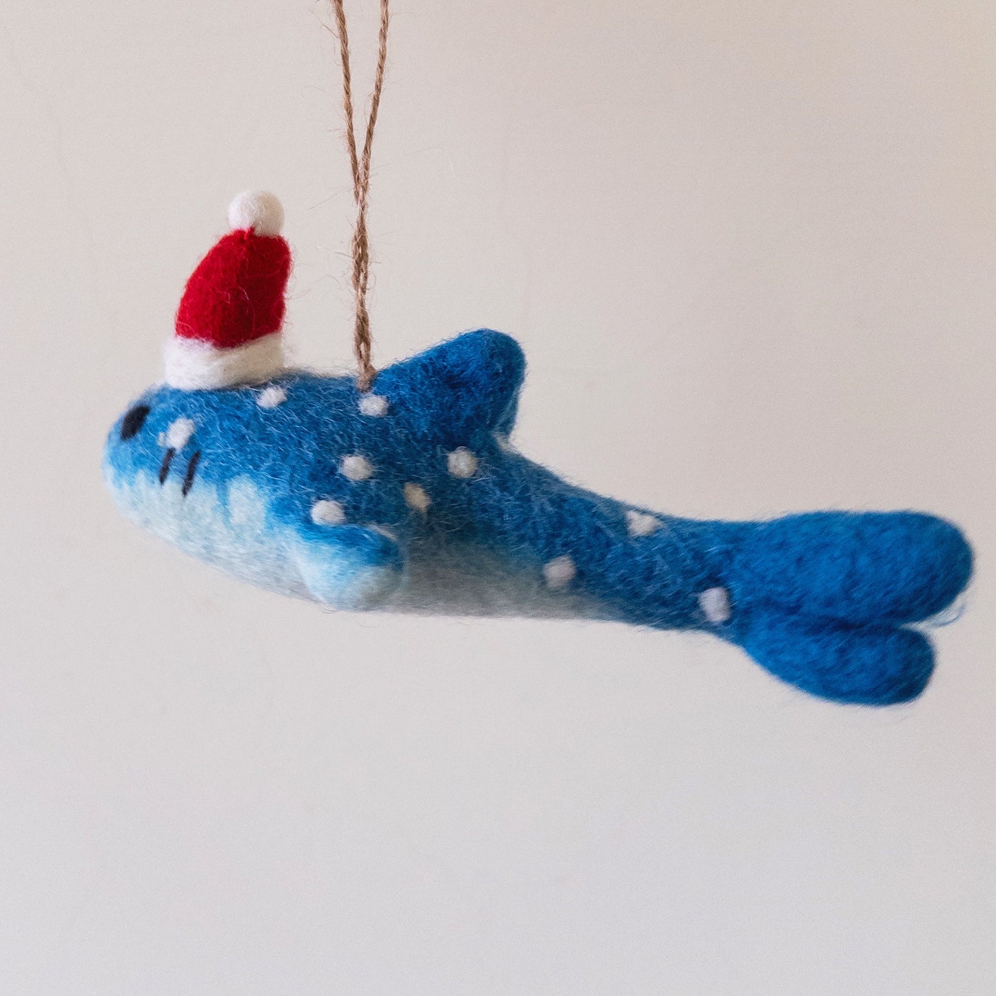 Felt Ornament - Smiley Whale Shark - Chickadees Wooden Toys