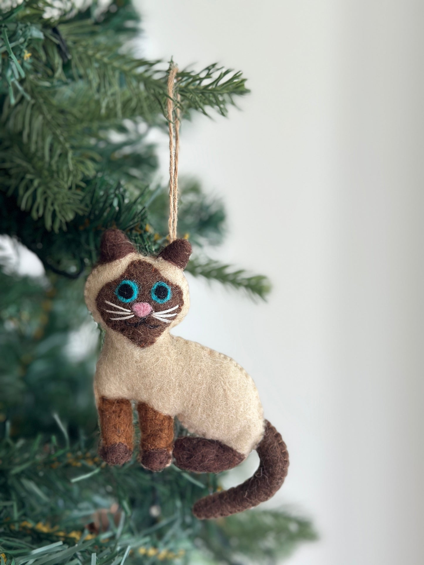 Felt Ornament - Stitched Cat - Chickadees Wooden Toys
