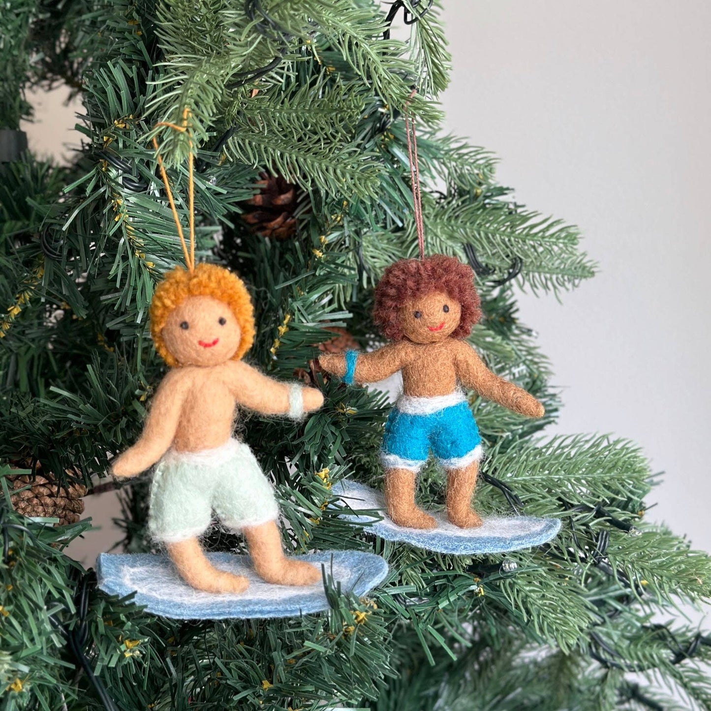 Felt Ornament - Surfer Boy - Chickadees Wooden Toys