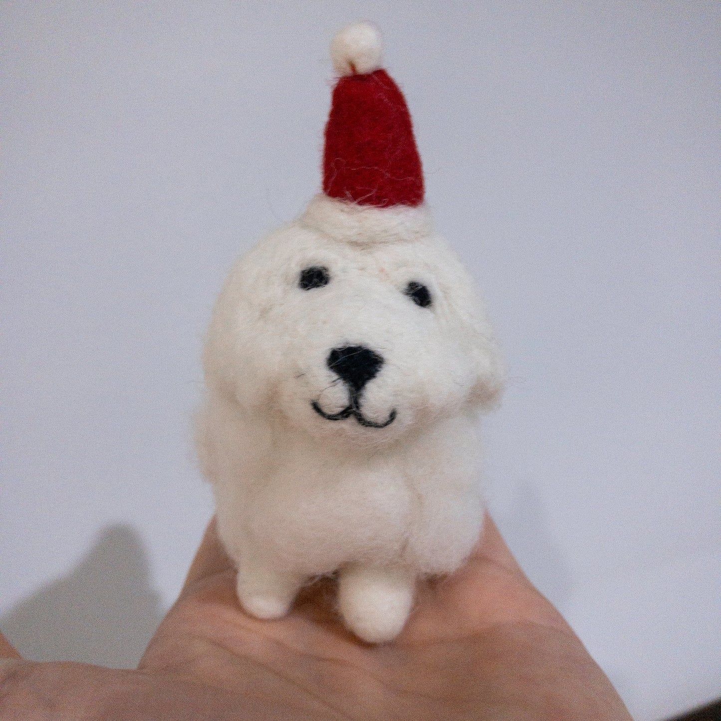 Felt Ornament - White Maltese Dog - Chickadees Wooden Toys