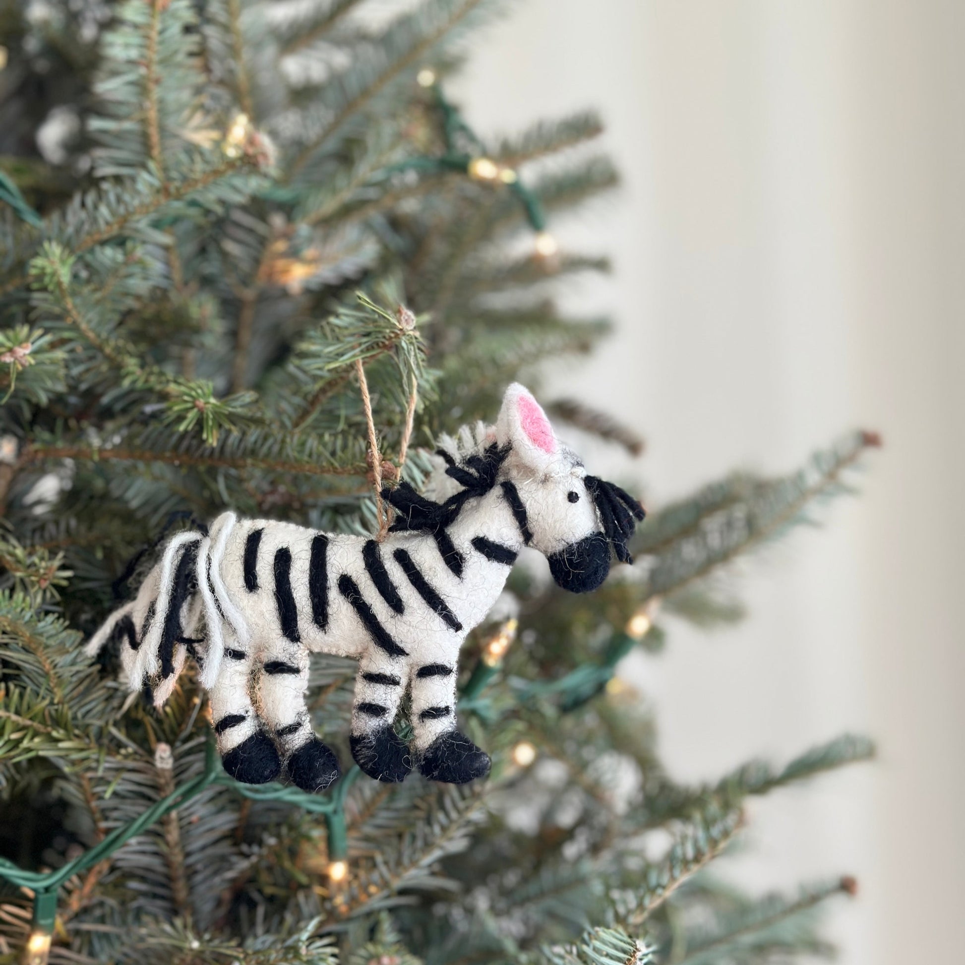 Felt Ornament - Zebra - Chickadees Wooden Toys