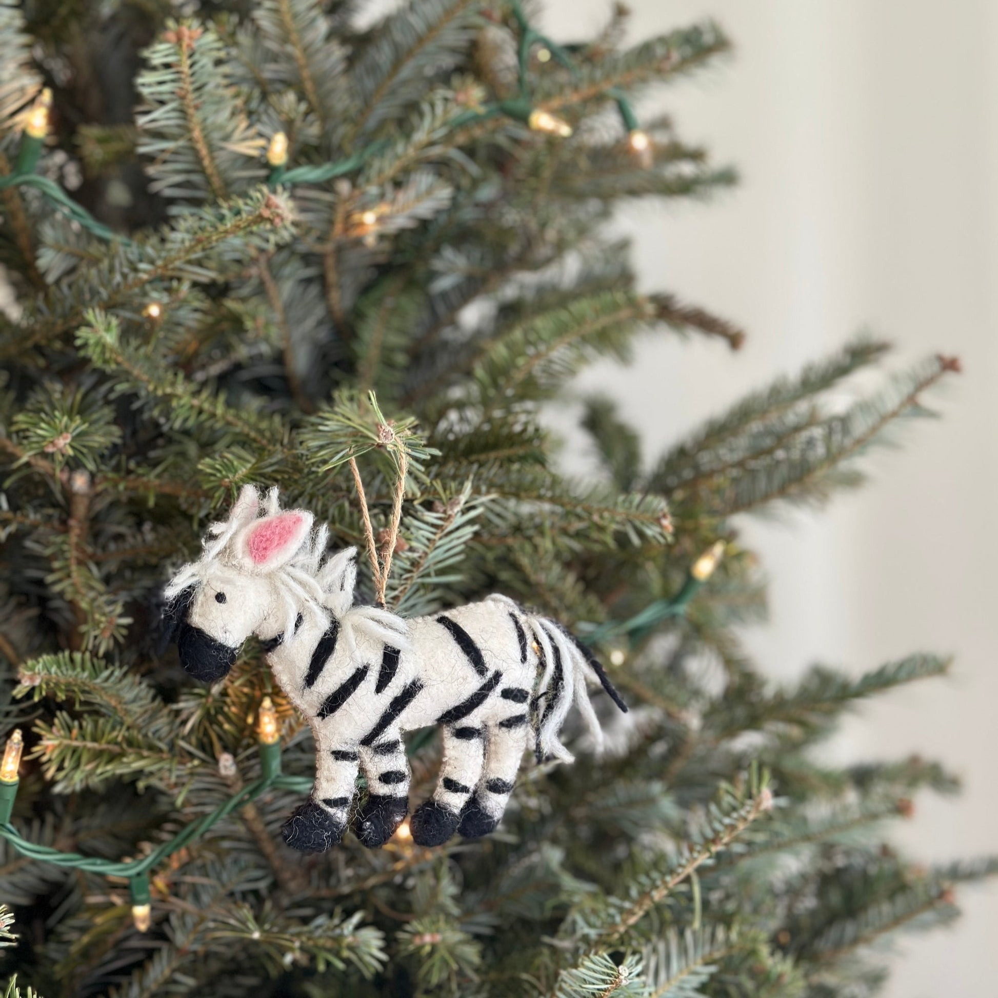 Felt Ornament - Zebra - Chickadees Wooden Toys