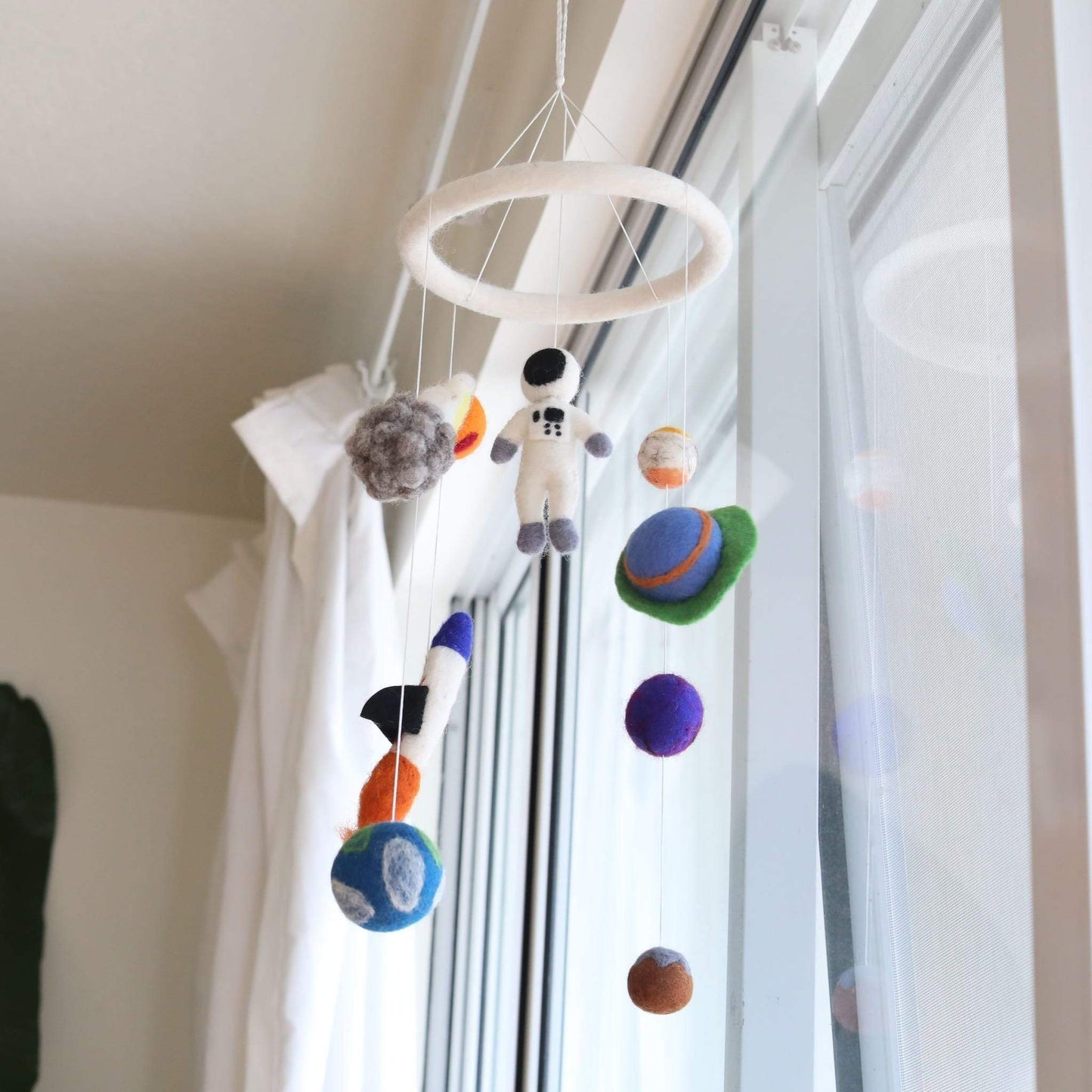 Felt Spaceman Baby Mobile - Chickadees Wooden Toys