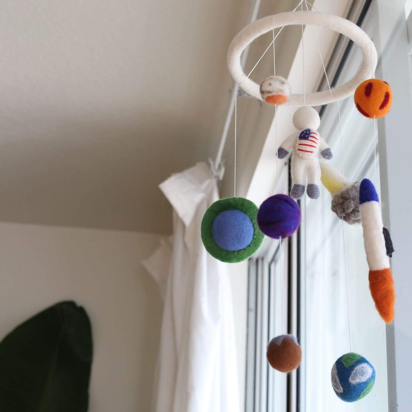Felt Spaceman Baby Mobile - Chickadees Wooden Toys