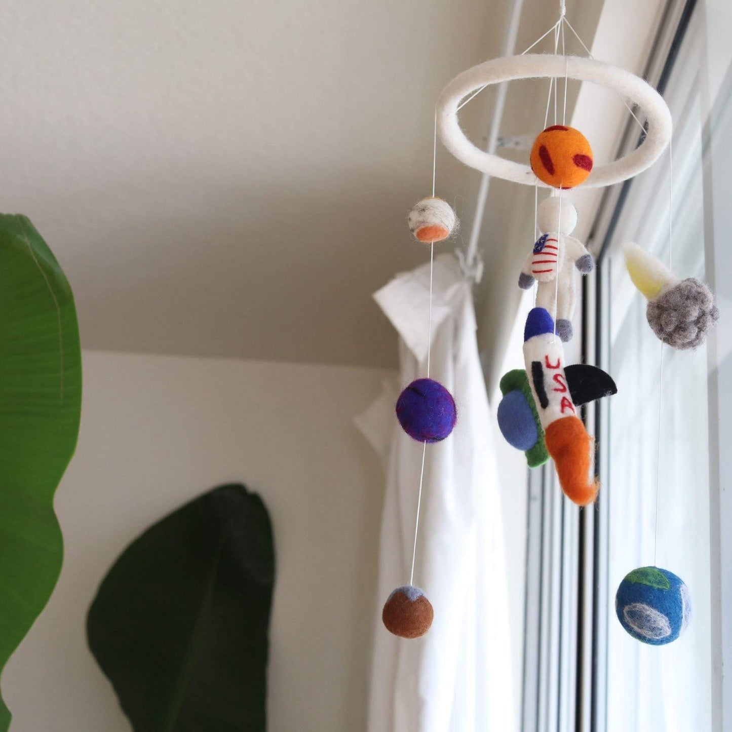 Felt Spaceman Baby Mobile - Chickadees Wooden Toys