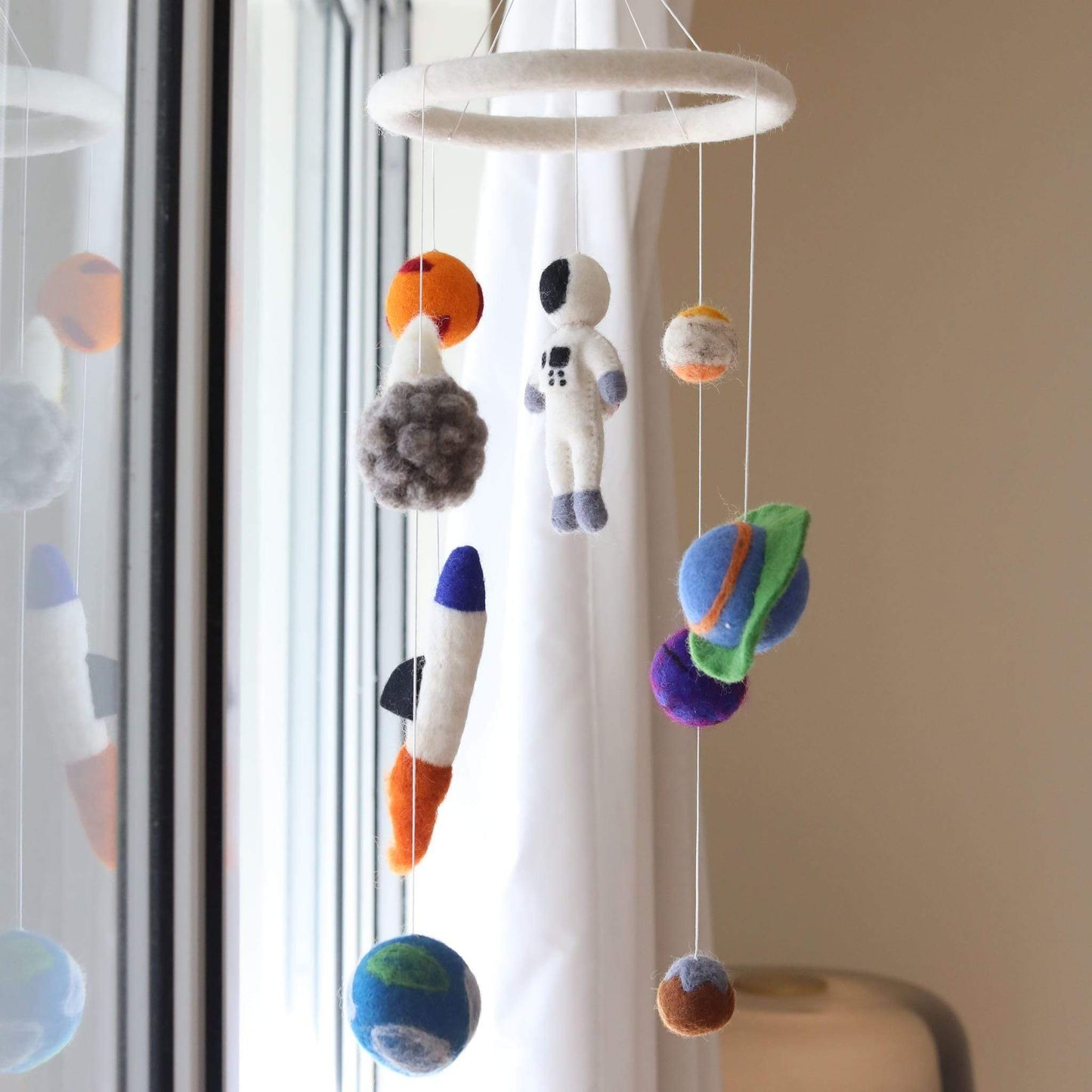 Felt Spaceman Baby Mobile - Chickadees Wooden Toys