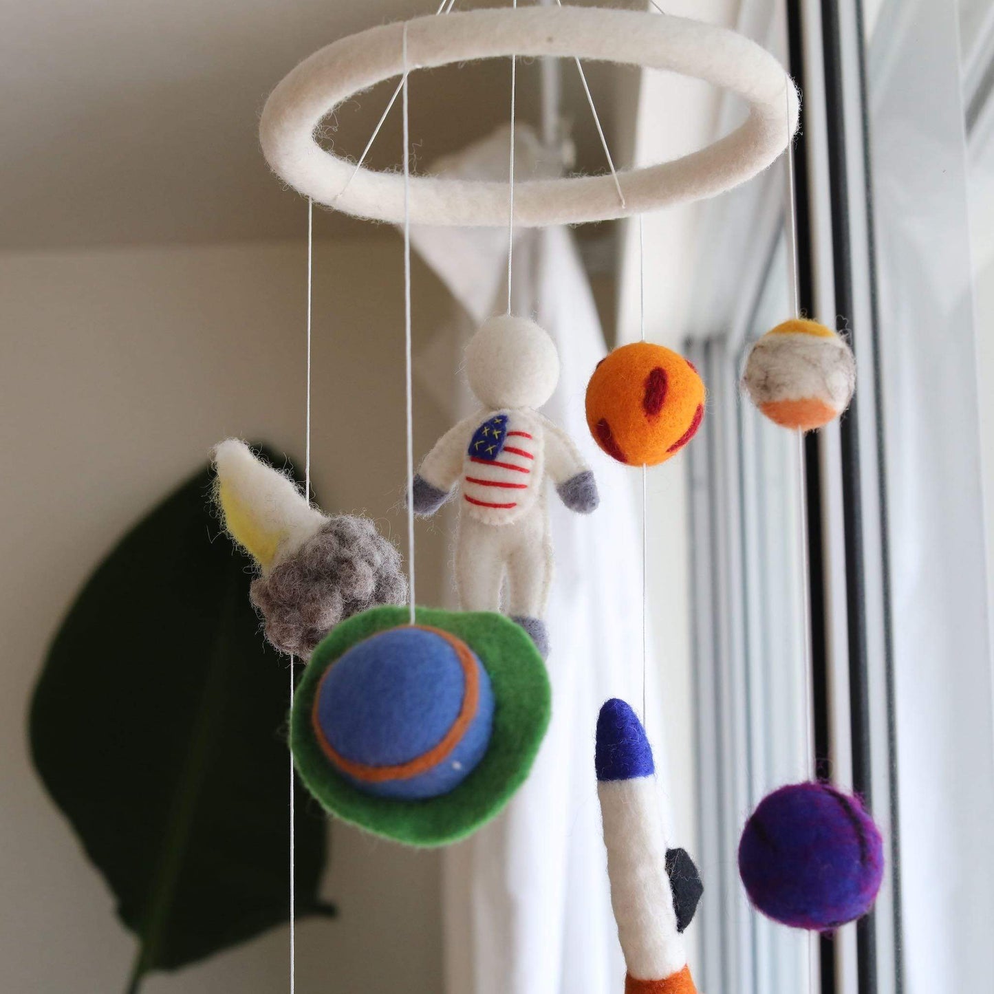 Felt Spaceman Baby Mobile - Chickadees Wooden Toys