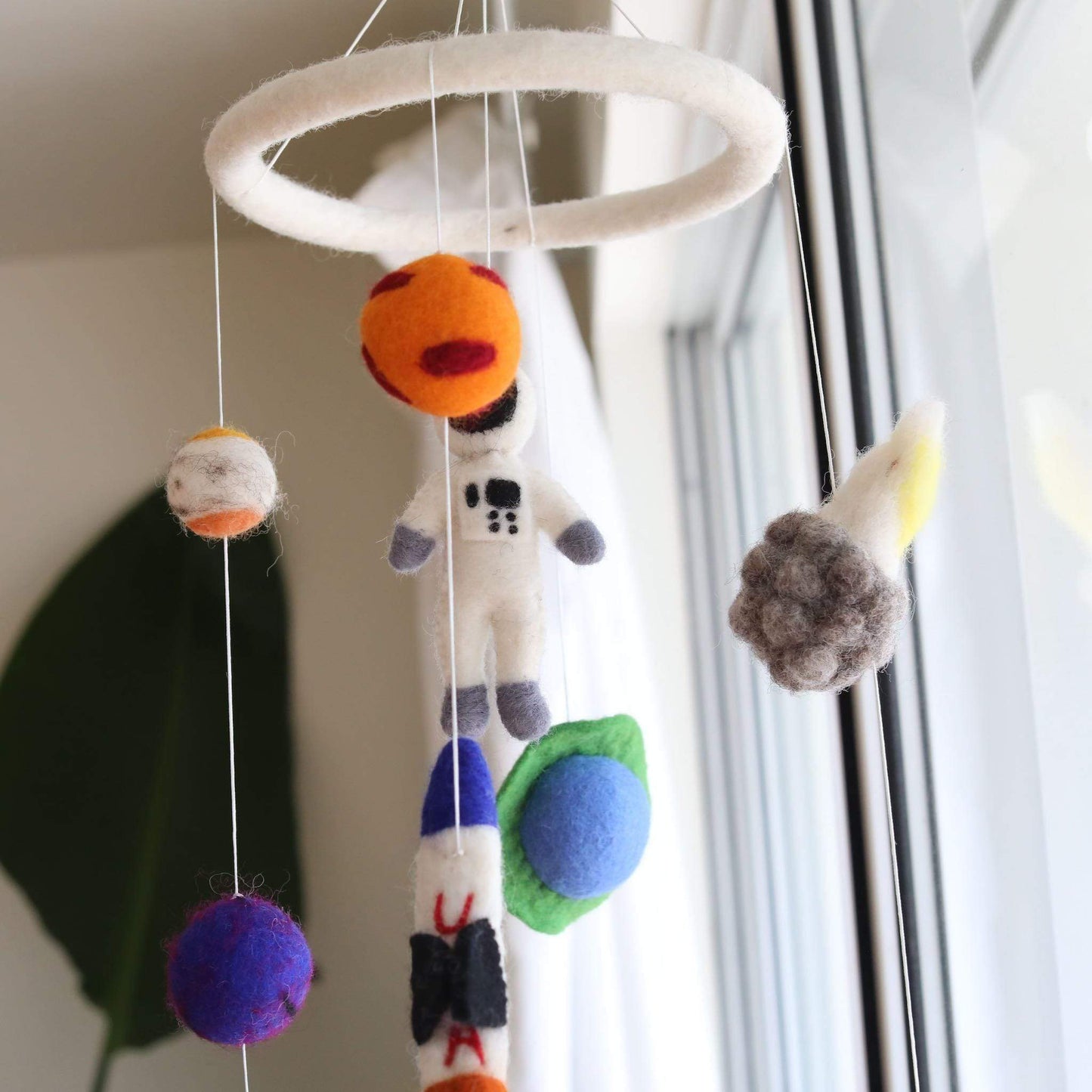 Felt Spaceman Baby Mobile - Chickadees Wooden Toys
