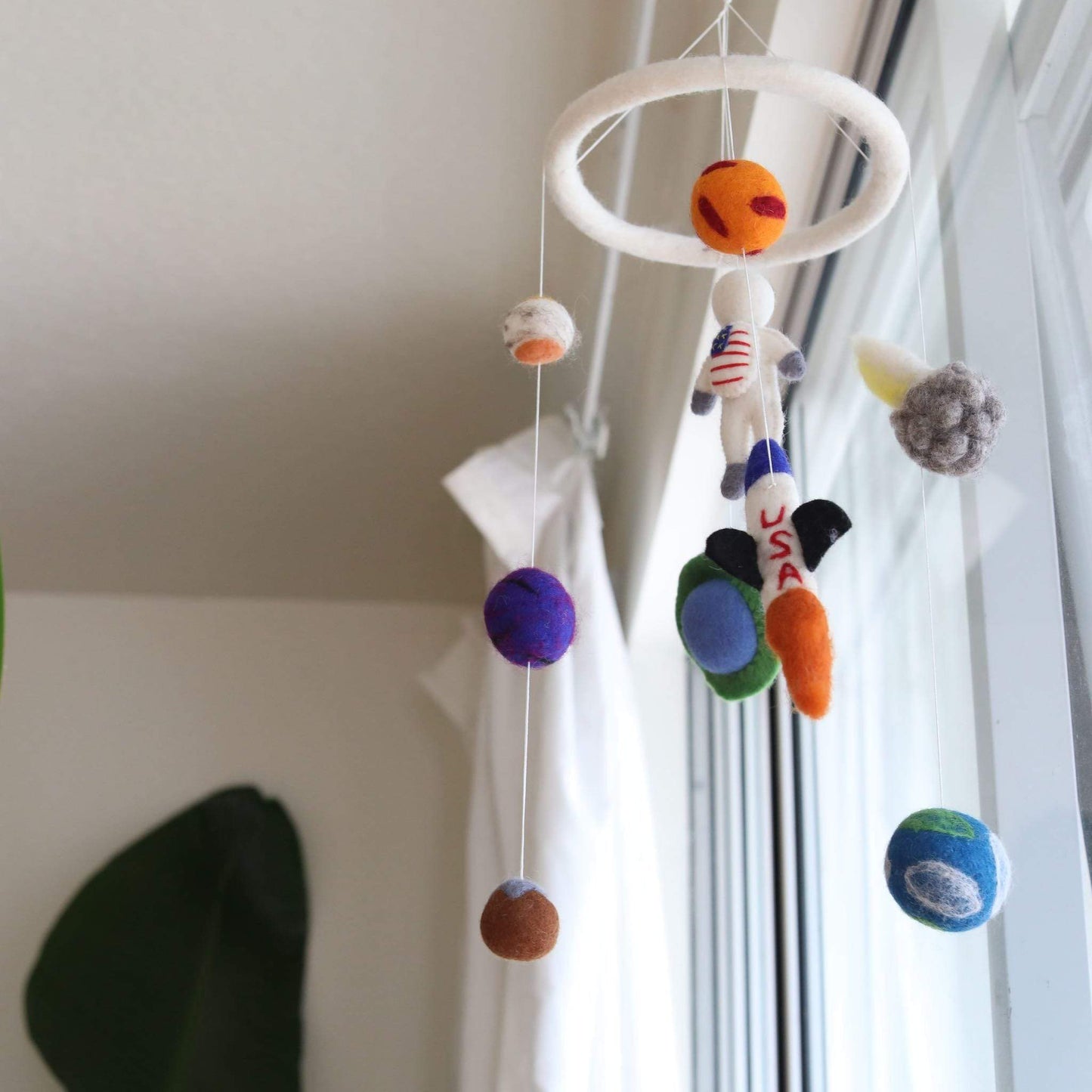 Felt Spaceman Baby Mobile - Chickadees Wooden Toys
