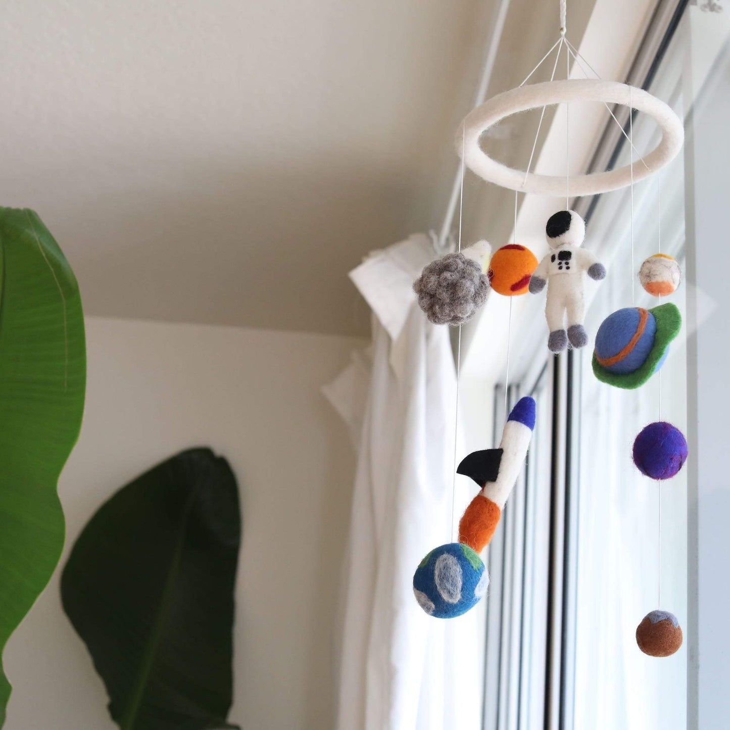 Felt Spaceman Baby Mobile - Chickadees Wooden Toys