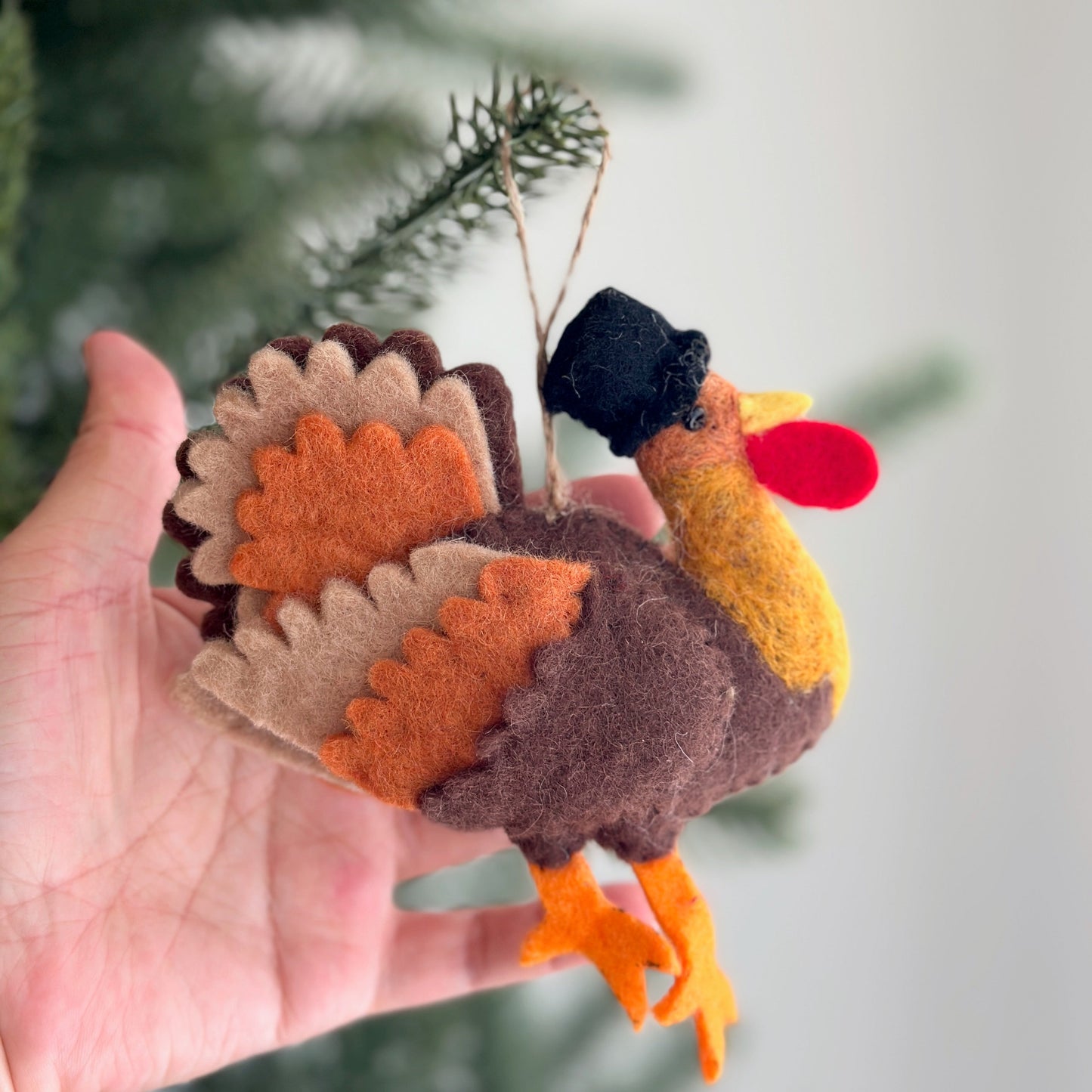 Felt Turkey Ornament - Chickadees Wooden Toys