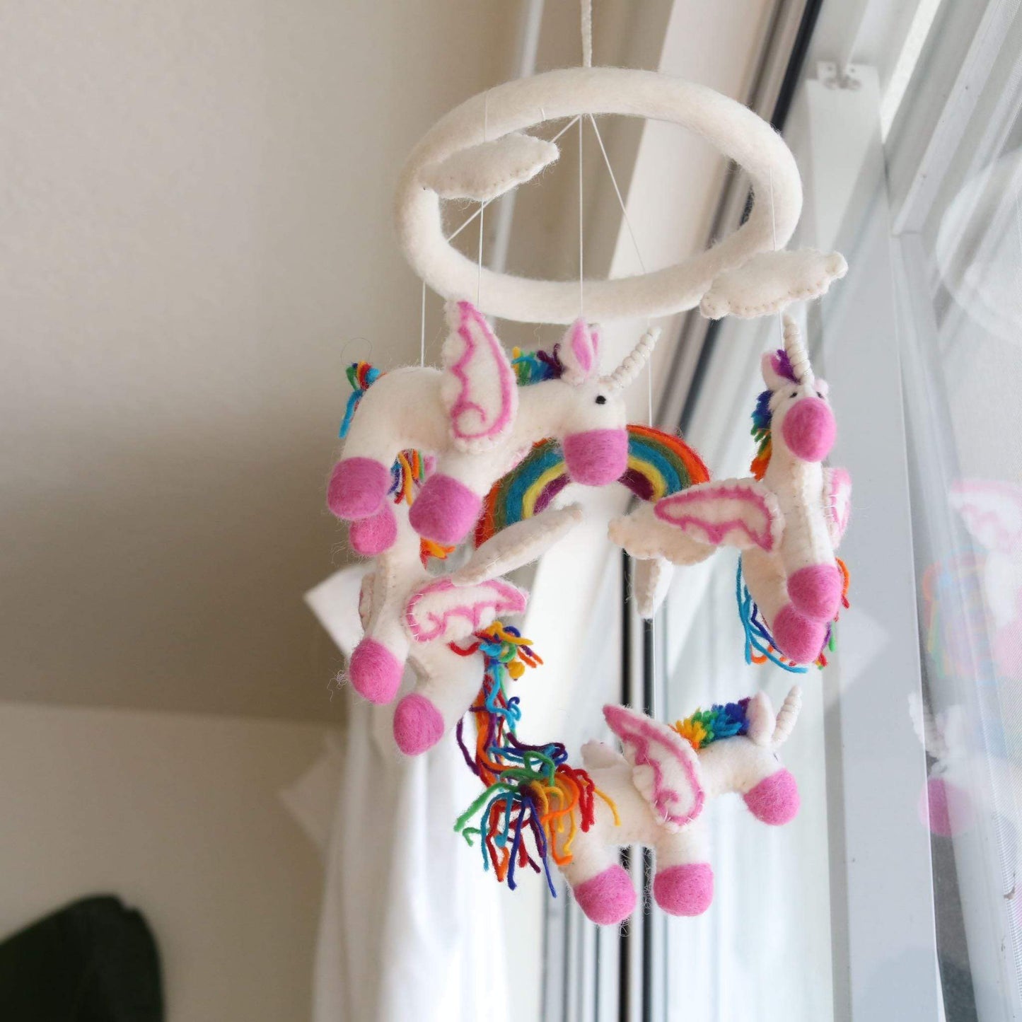 Felt Unicorn Baby Mobile - Chickadees Wooden Toys