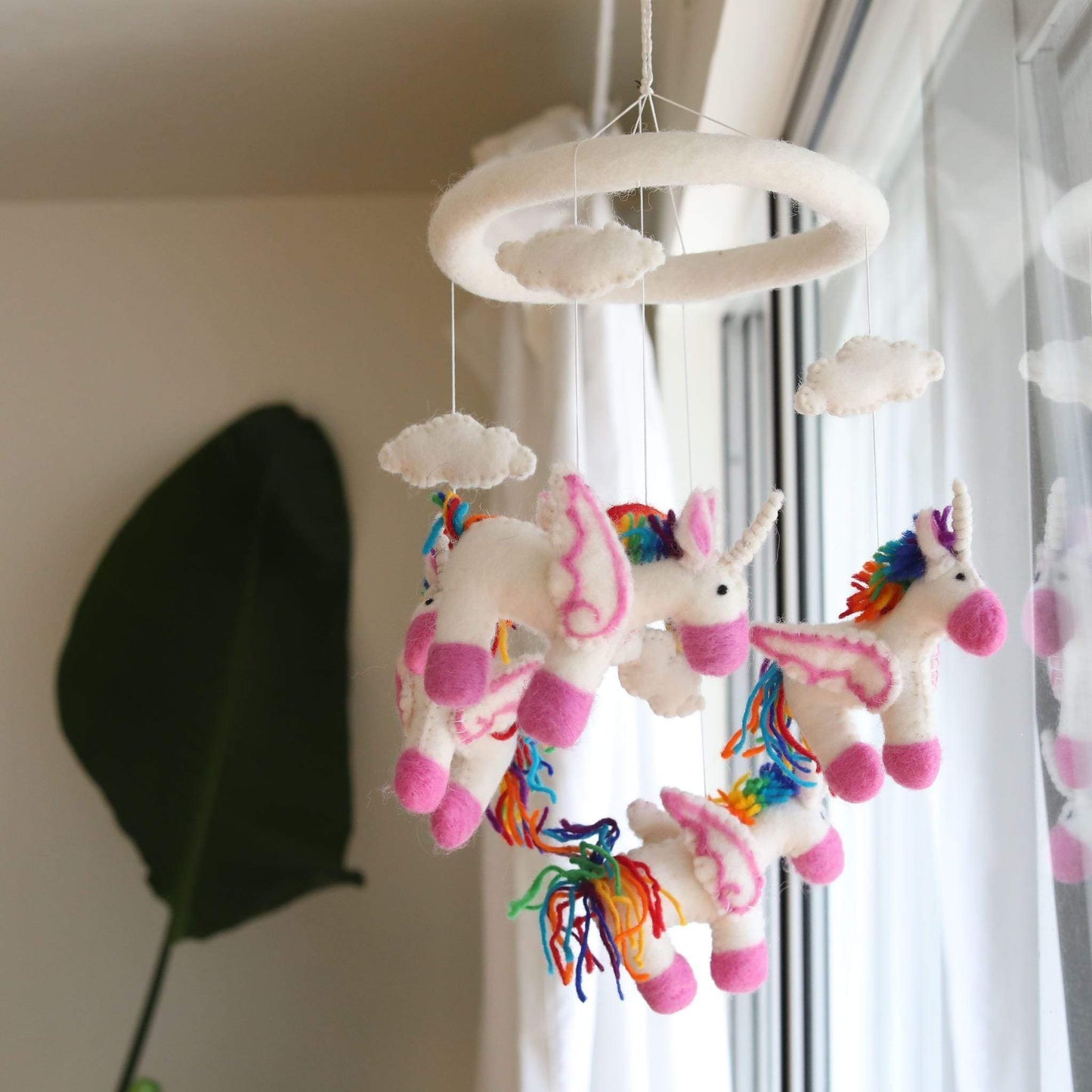 Felt Unicorn Baby Mobile - Chickadees Wooden Toys