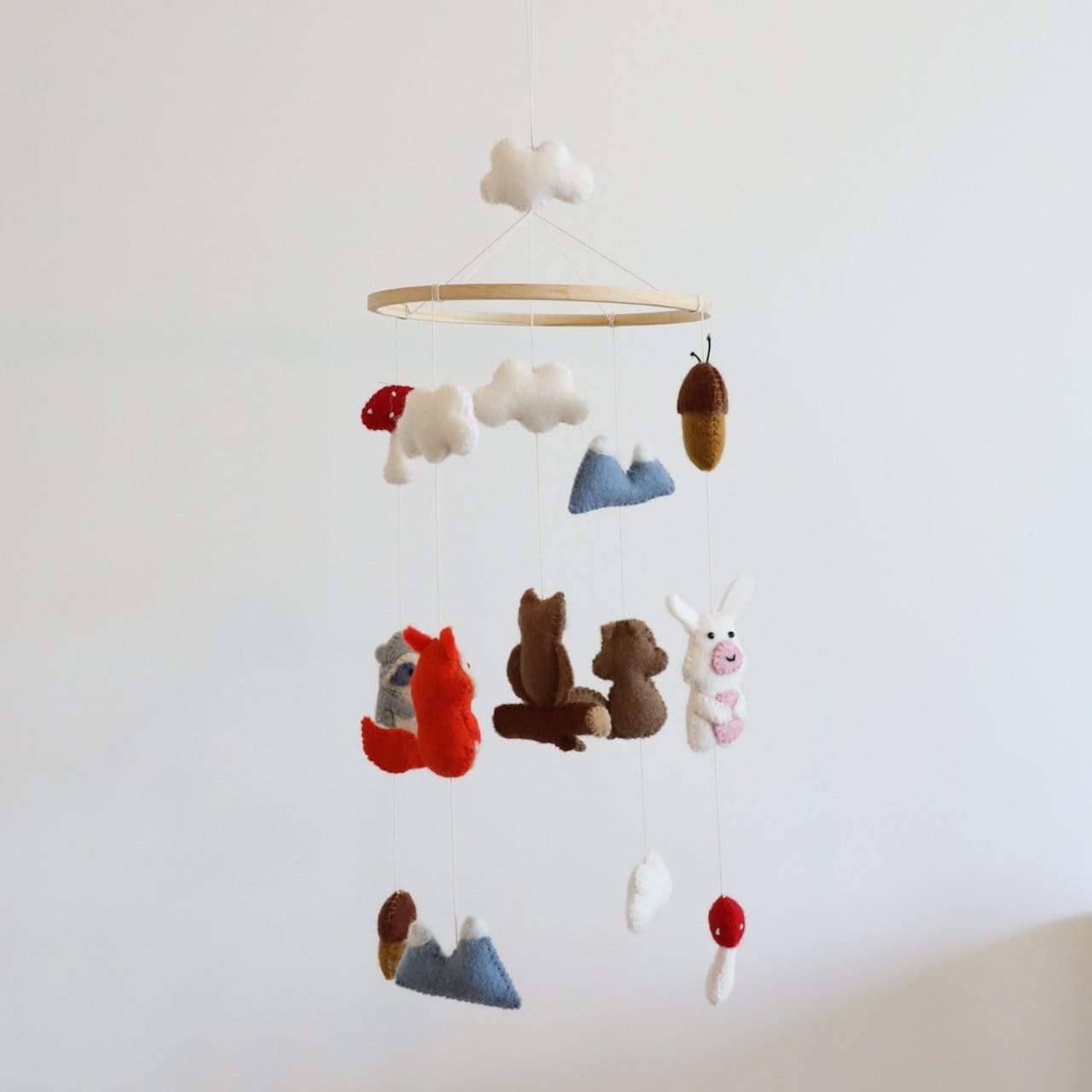 Felt Woodland Animal Baby Mobile - Chickadees Wooden Toys