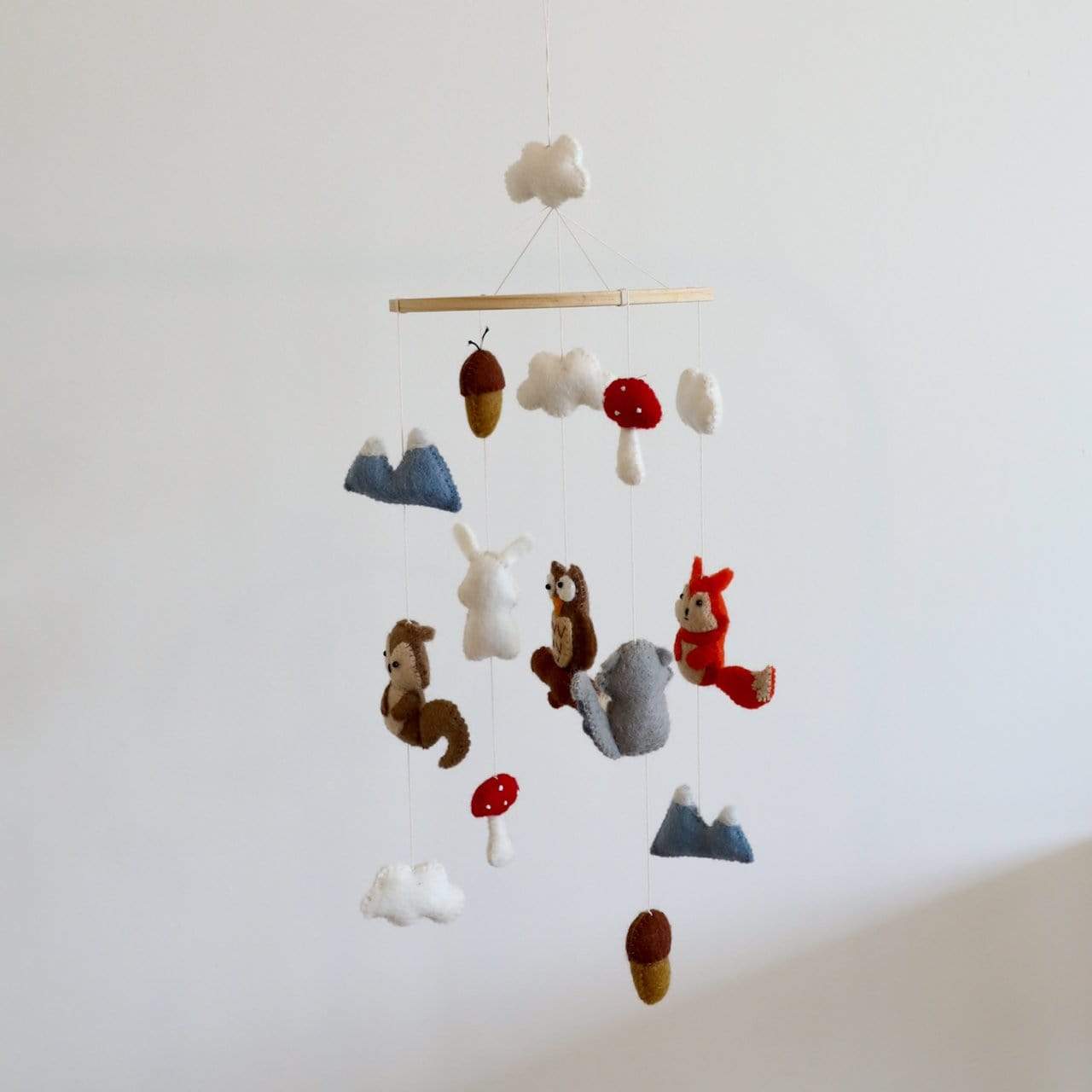 Felt Woodland Animal Baby Mobile - Chickadees Wooden Toys