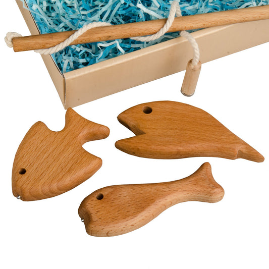 Wooden Magnetic Fishing Game for Kids set #2 , small