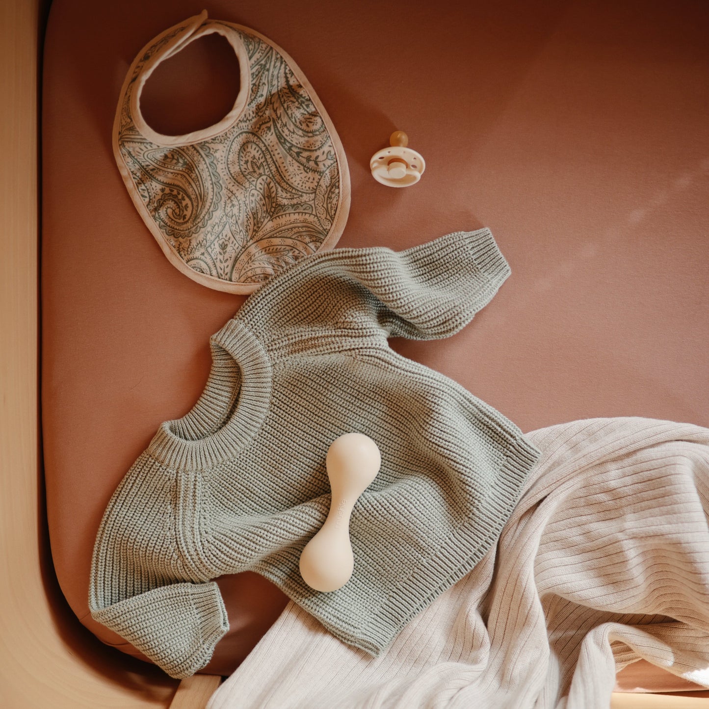 Muslin Bib - Chickadees Wooden Toys