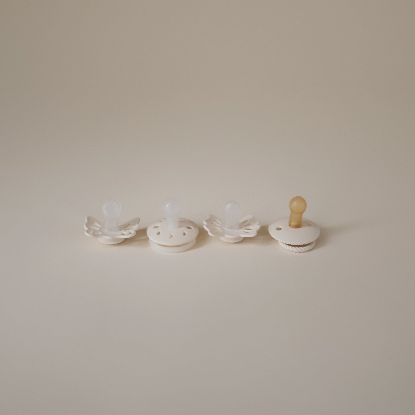 FRIGG Baby's First Pacifier Moonlight Sailing (Cream) 4-Pack - Chickadees Wooden Toys