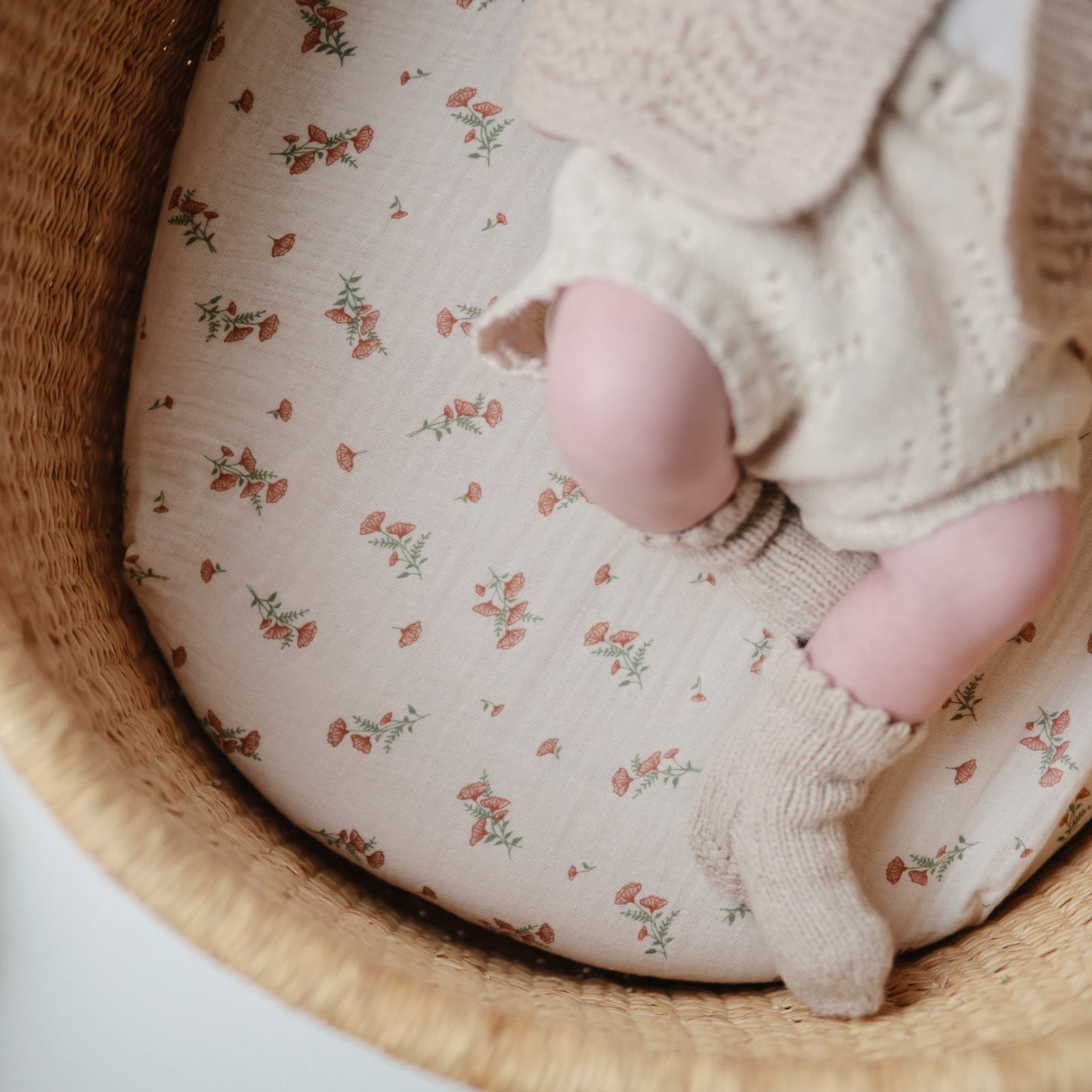 Extra Soft Bassinet Muslin Crib Sheet - Chickadees Wooden Toys