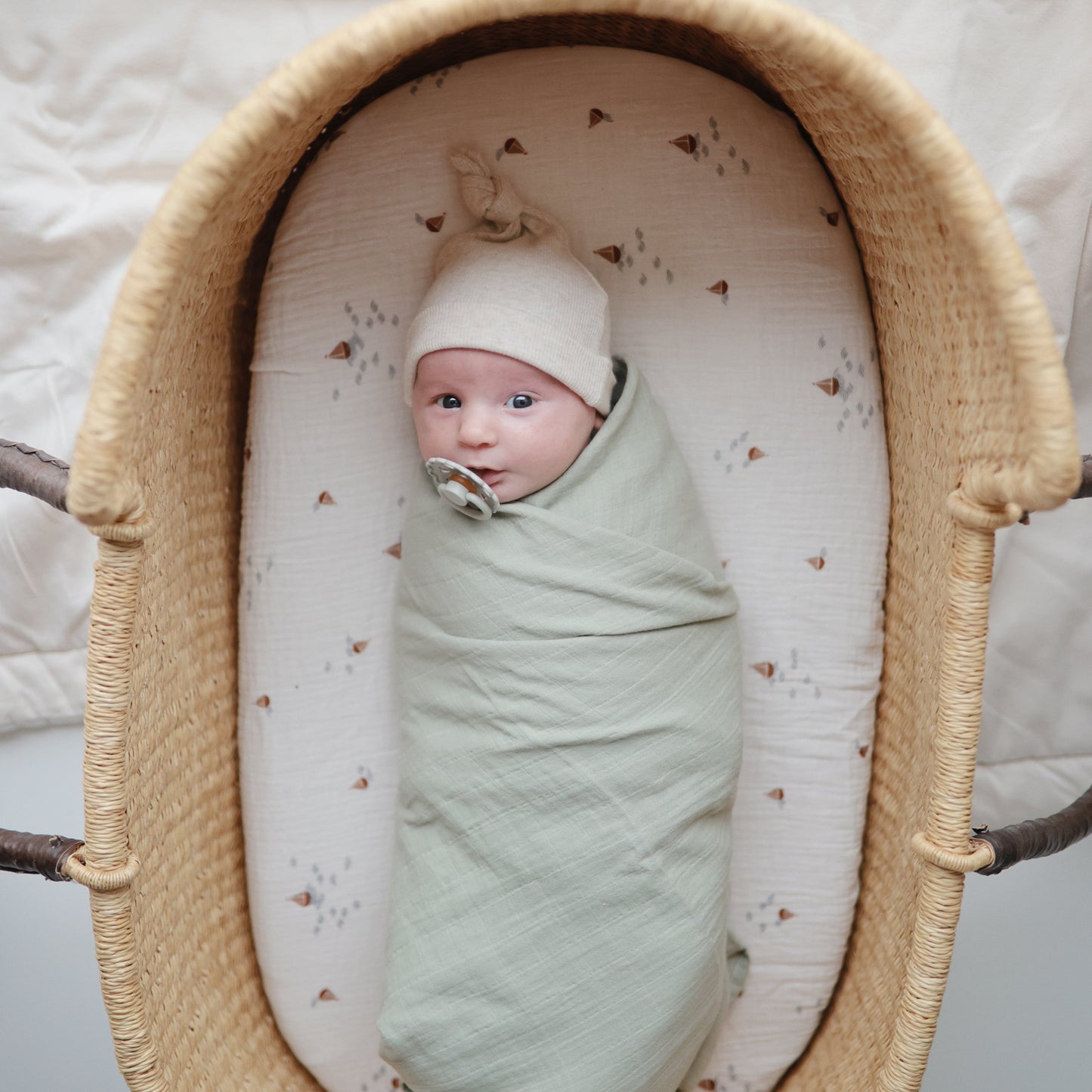 Extra Soft Bassinet Muslin Crib Sheet - Chickadees Wooden Toys