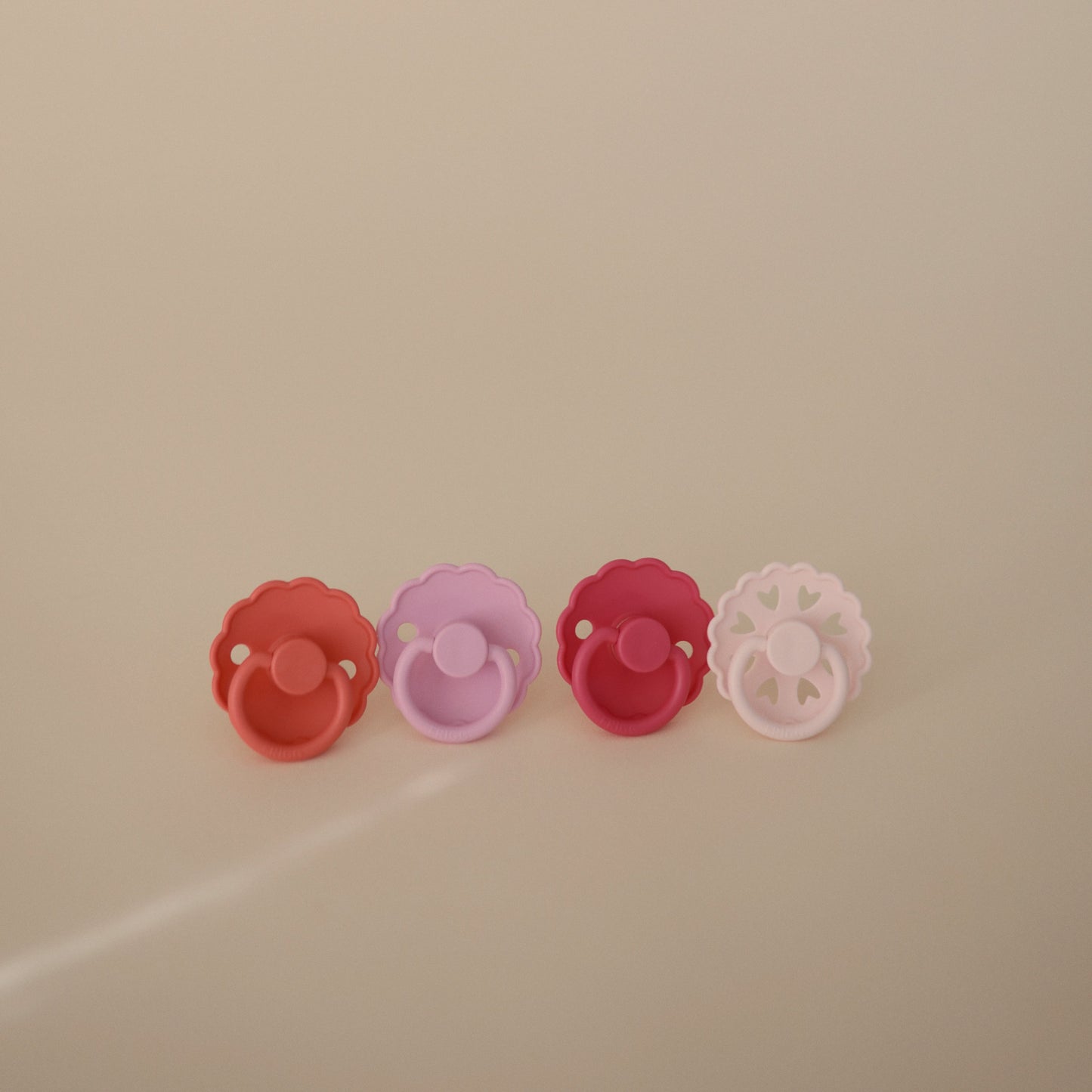 FRIGG Natural Rubber Pacifier 4-Pack - Chickadees Wooden Toys