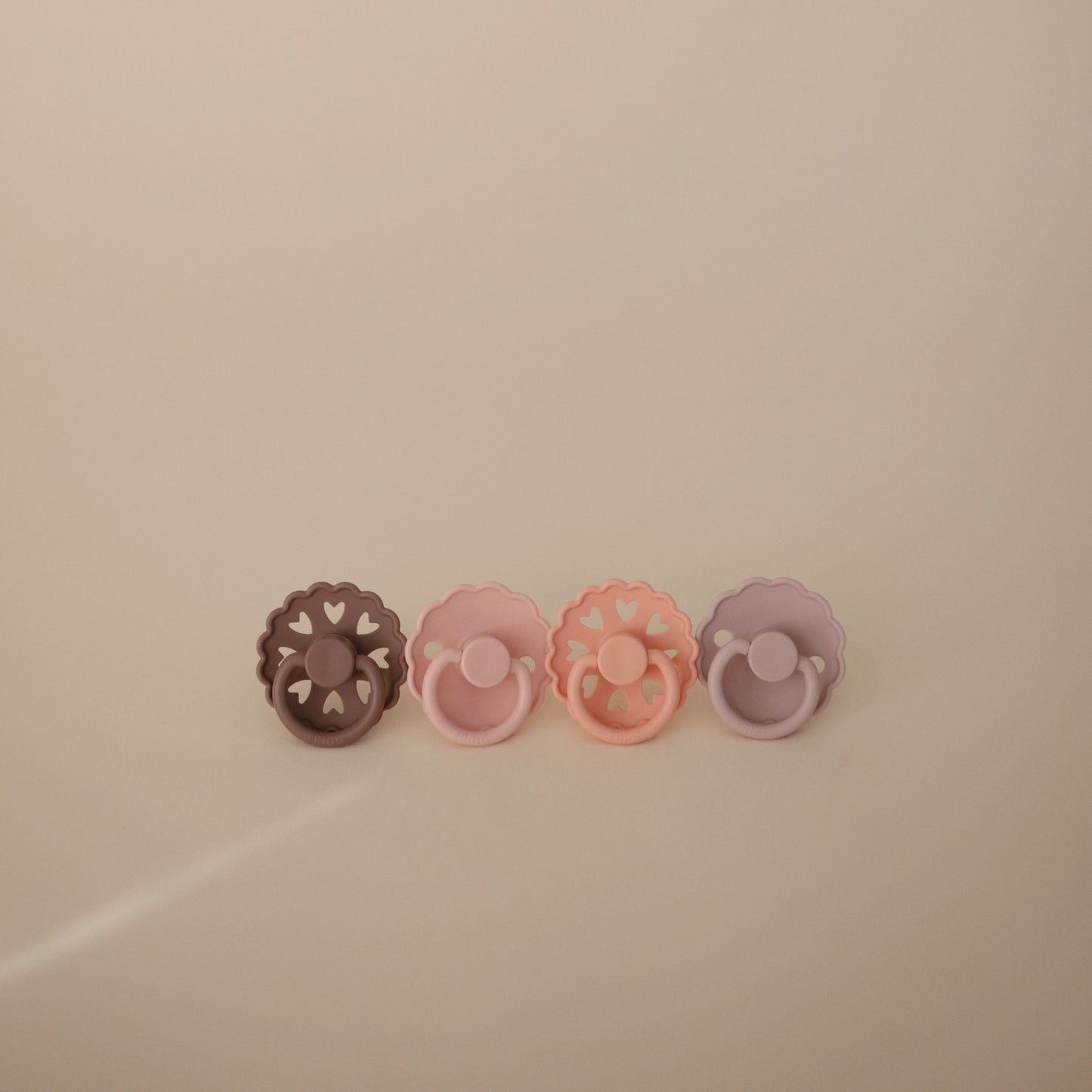 FRIGG Natural Rubber Pacifier 4-Pack - Chickadees Wooden Toys