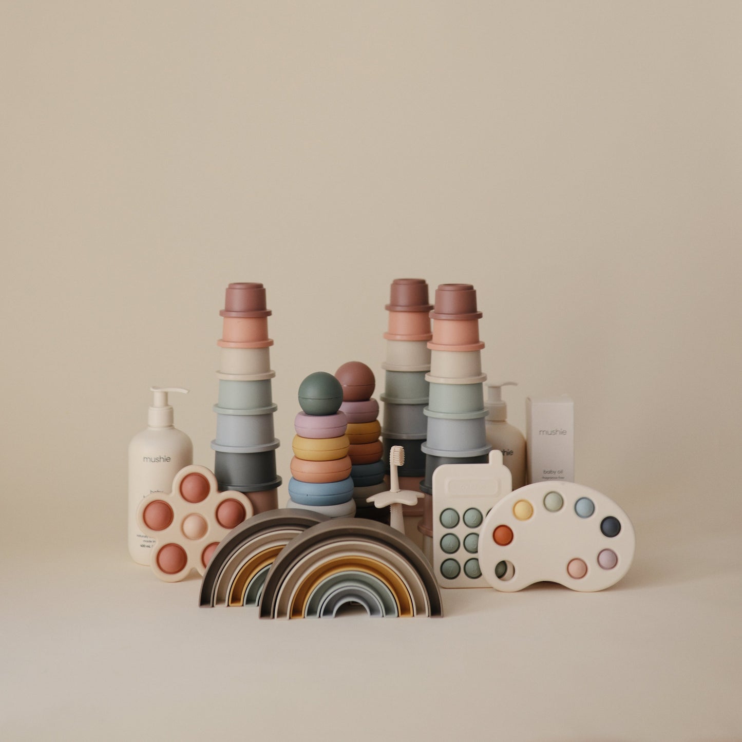 Rainbow Stacker Toy - Chickadees Wooden Toys