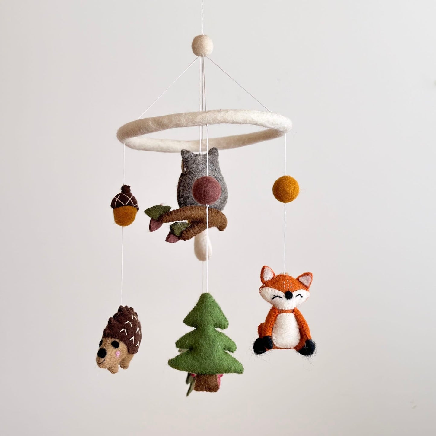 Forest Friends Felt Baby Mobile - Chickadees Wooden Toys