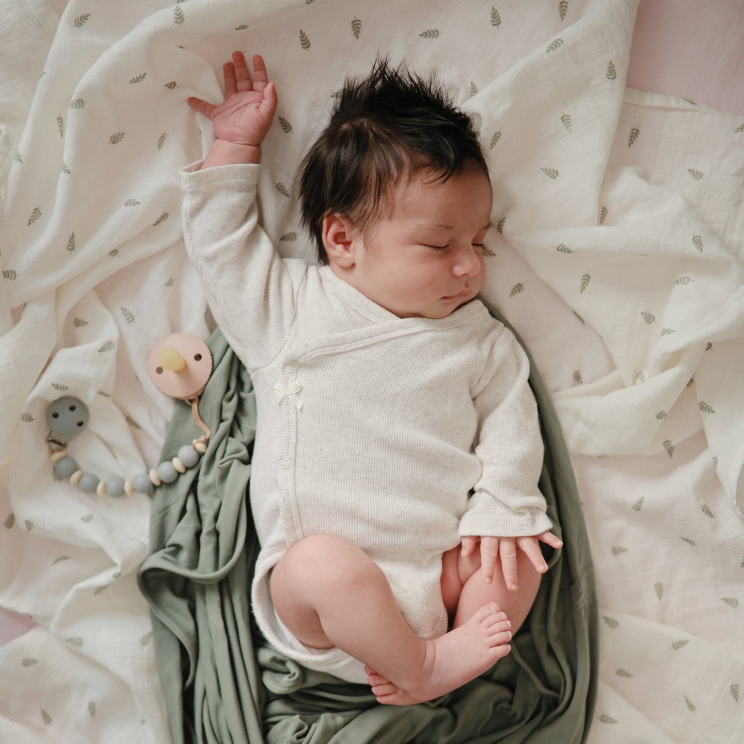 Organic Cotton Muslin Swaddle Blanket - Chickadees Wooden Toys